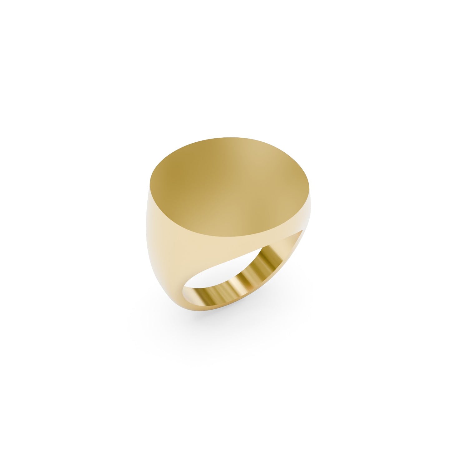 20mm Smooth or Engraveable Signet Ring 3d Model