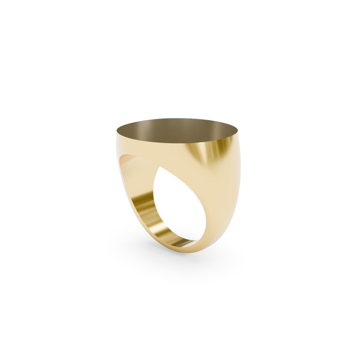 20mm Smooth or Engraveable Signet Ring 3d Model