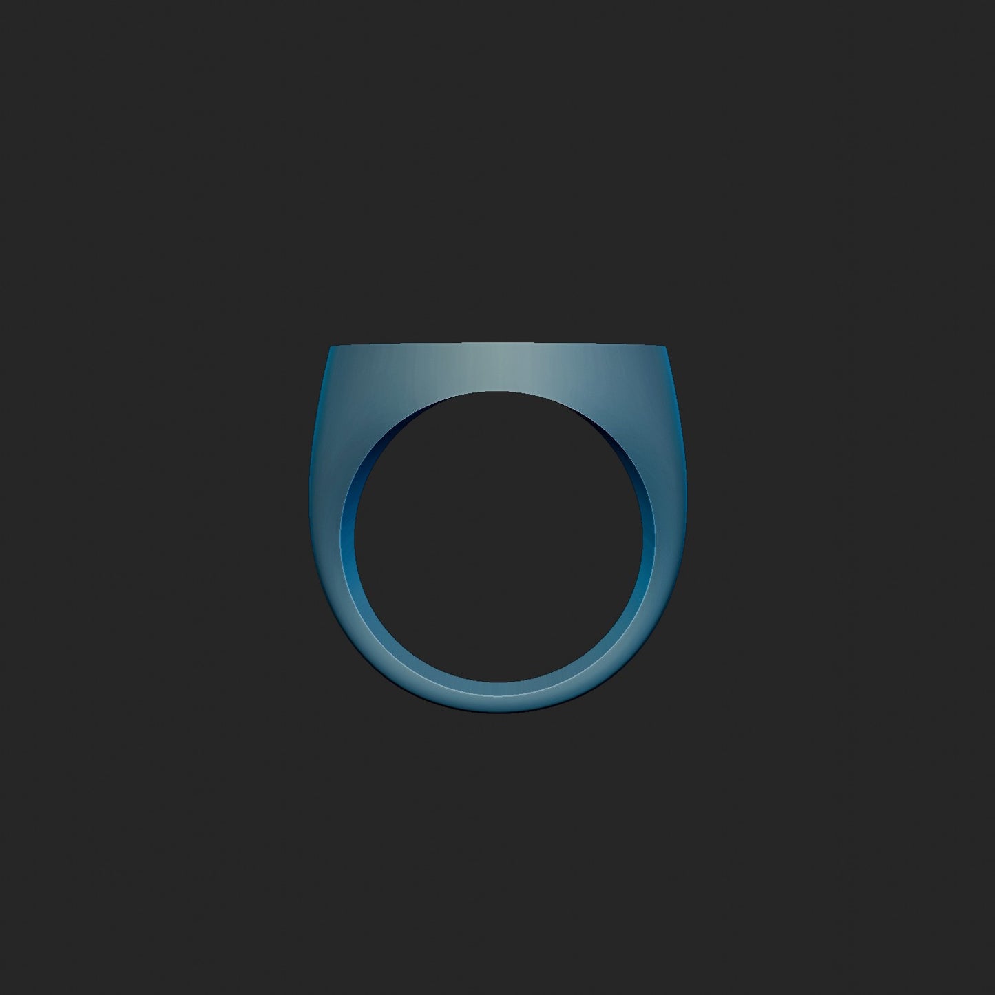 20mm Smooth or Engraveable Signet Ring 3d Model