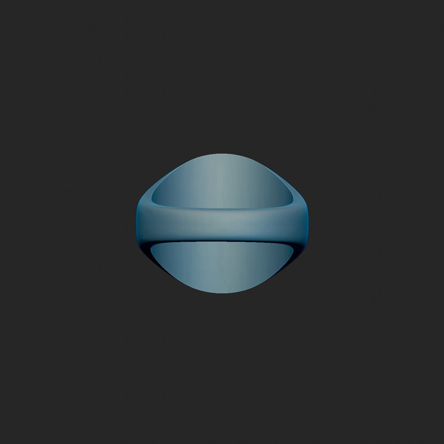 20mm Smooth or Engraveable Signet Ring 3d Model