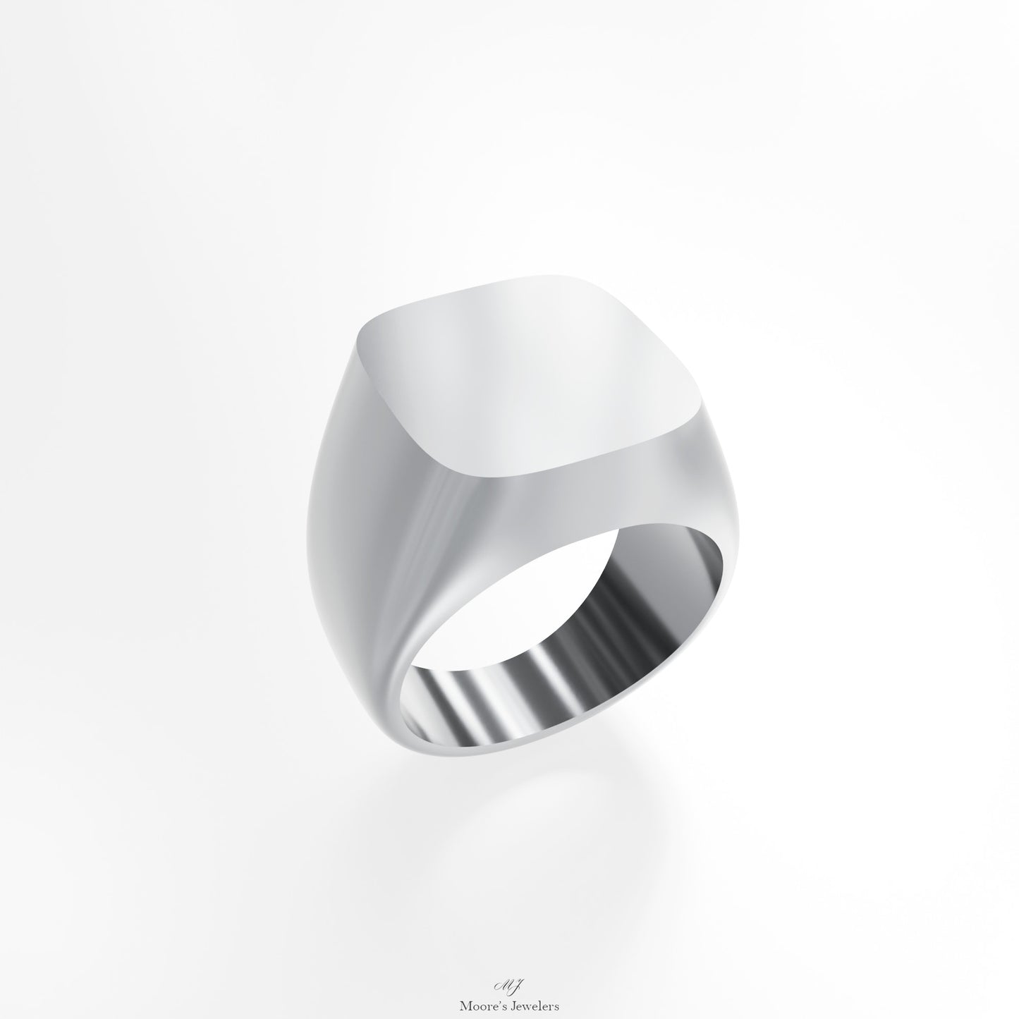 Cushion Shaped Base Signet Ring 3d Model