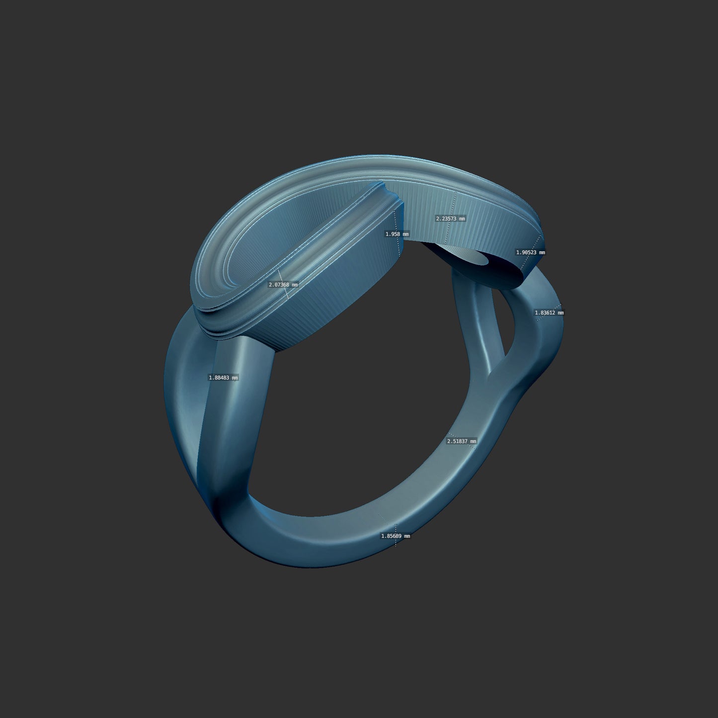 Decorative Infinity Symbol Ring 3d Model