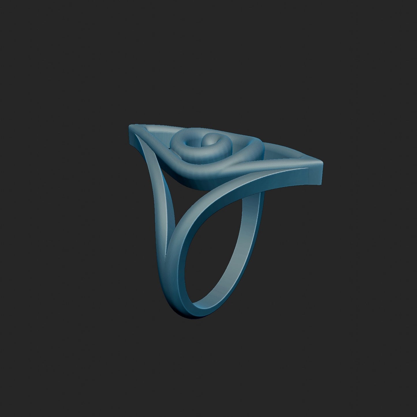 Diamond Swirl Ring 3d Model