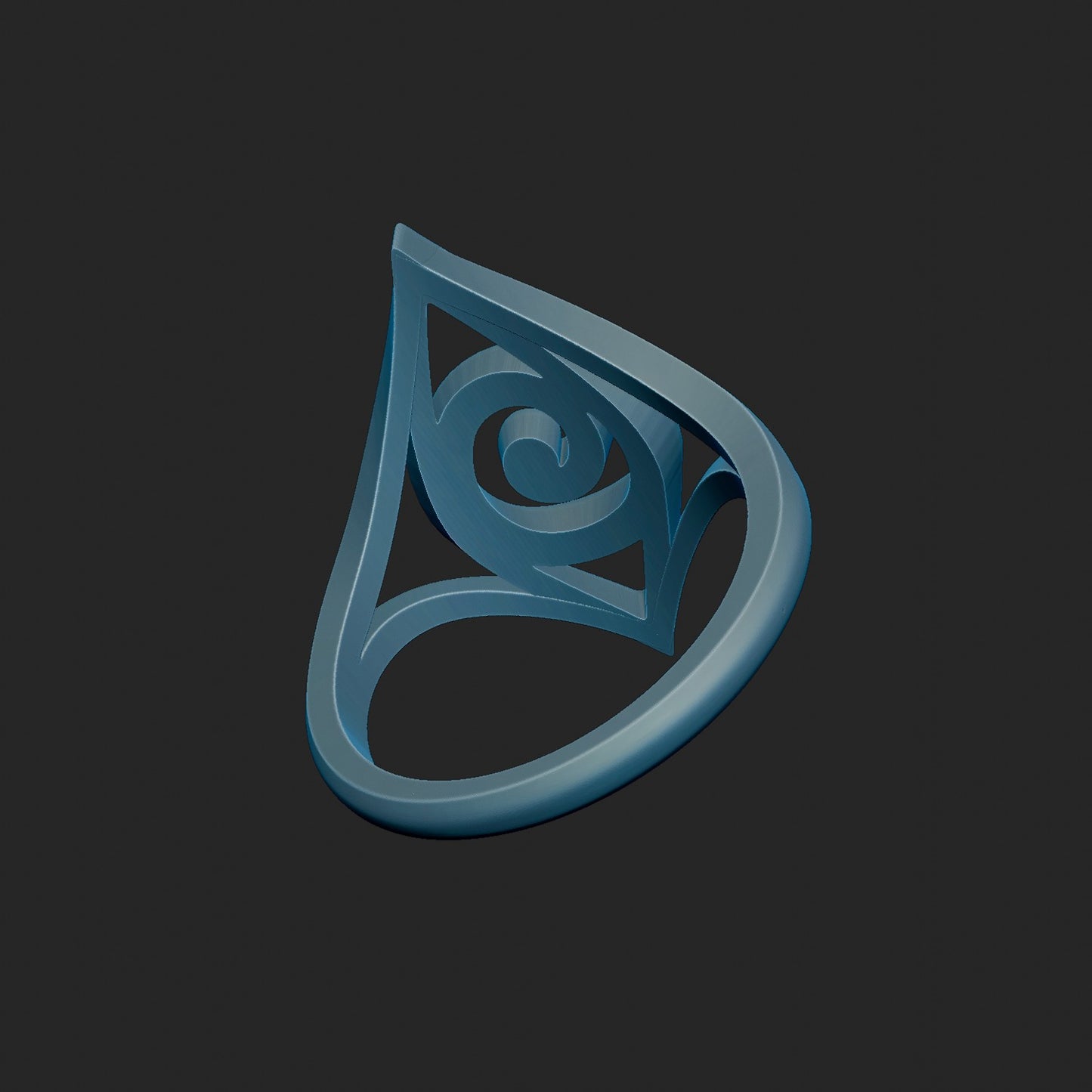 Diamond Swirl Ring 3d Model