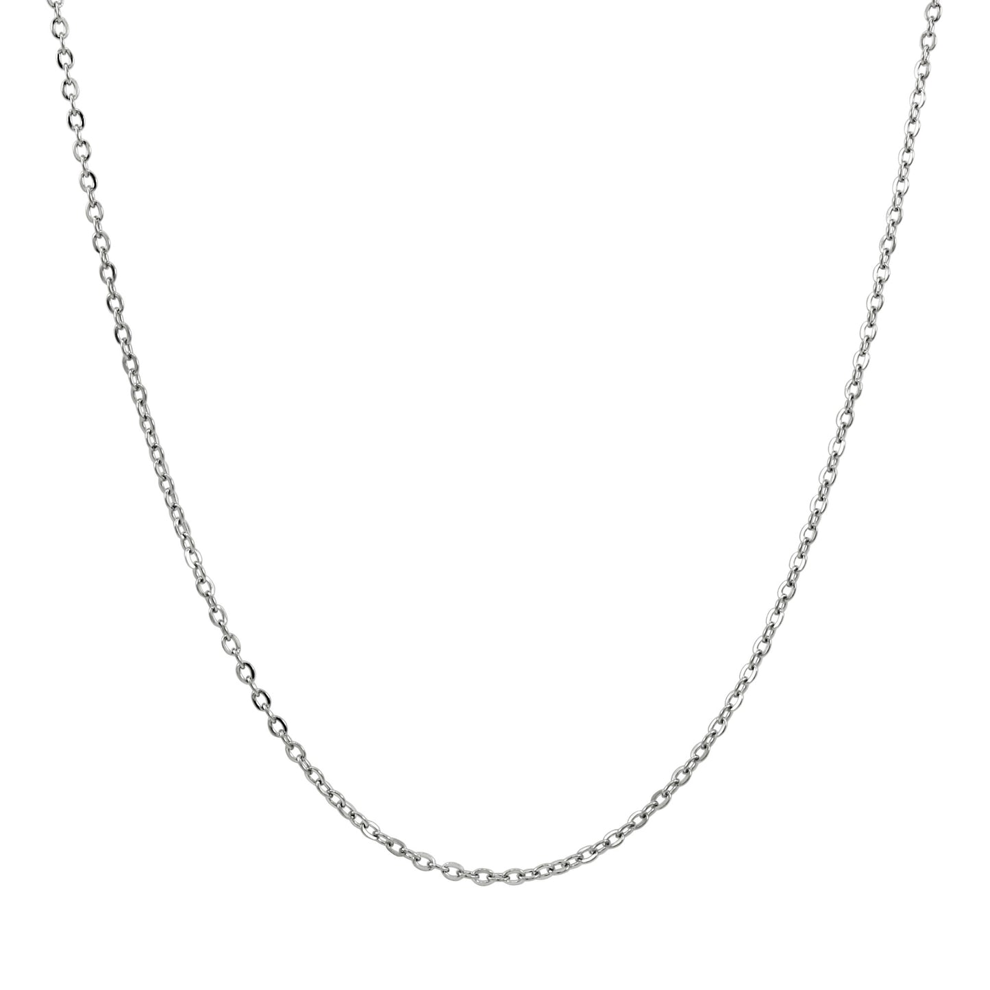 925 Sterling Silver Smooth Satin Finished Tear Drop Pendant With 22" Hypoallergenic Cable Chain Necklace