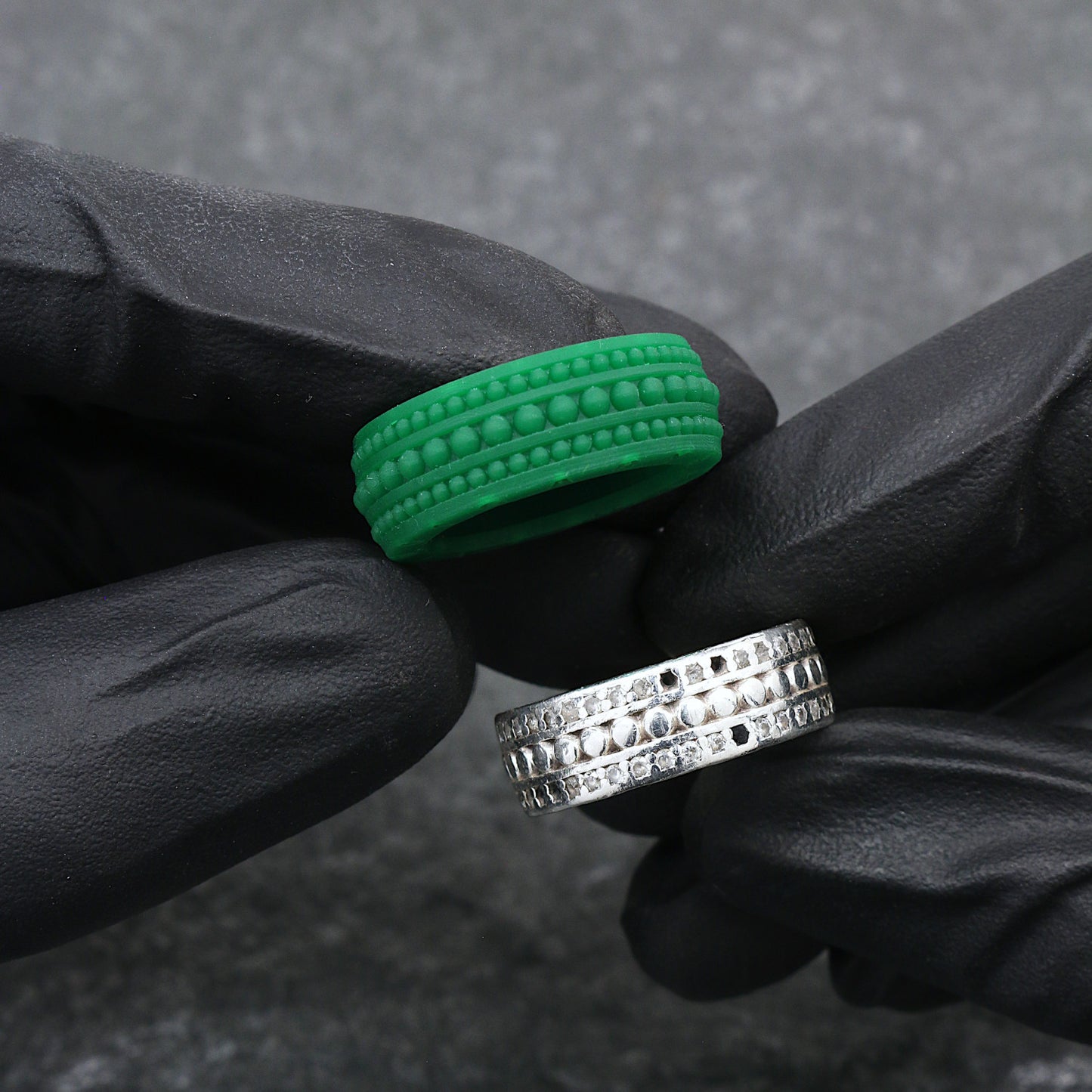 Custom Made Beaded Wedding Band