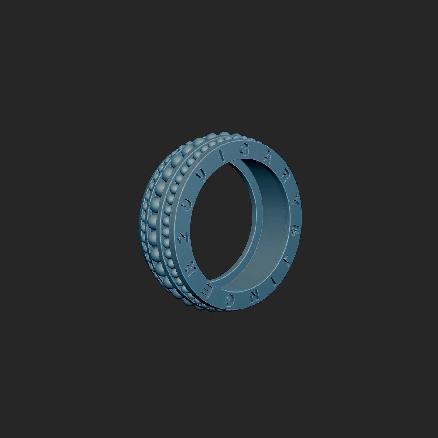 Custom Made Beaded Wedding Band