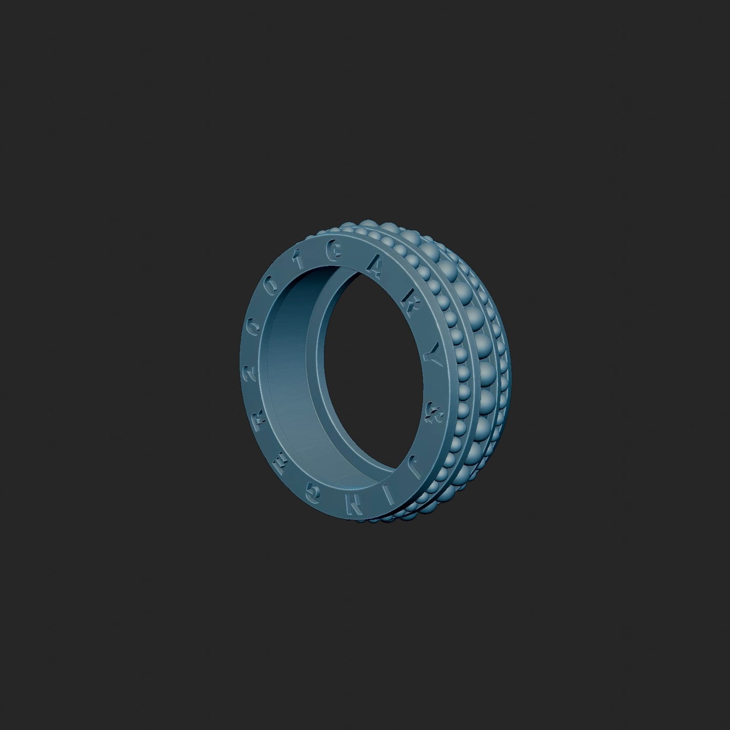 Custom Made Beaded Wedding Band