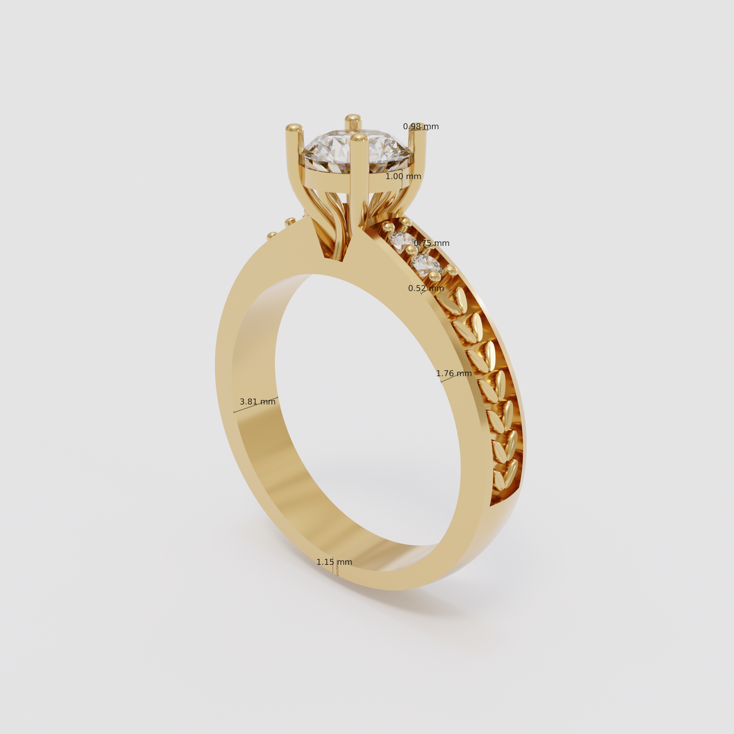 High Fashion Wheat Pattern Everyday Ring