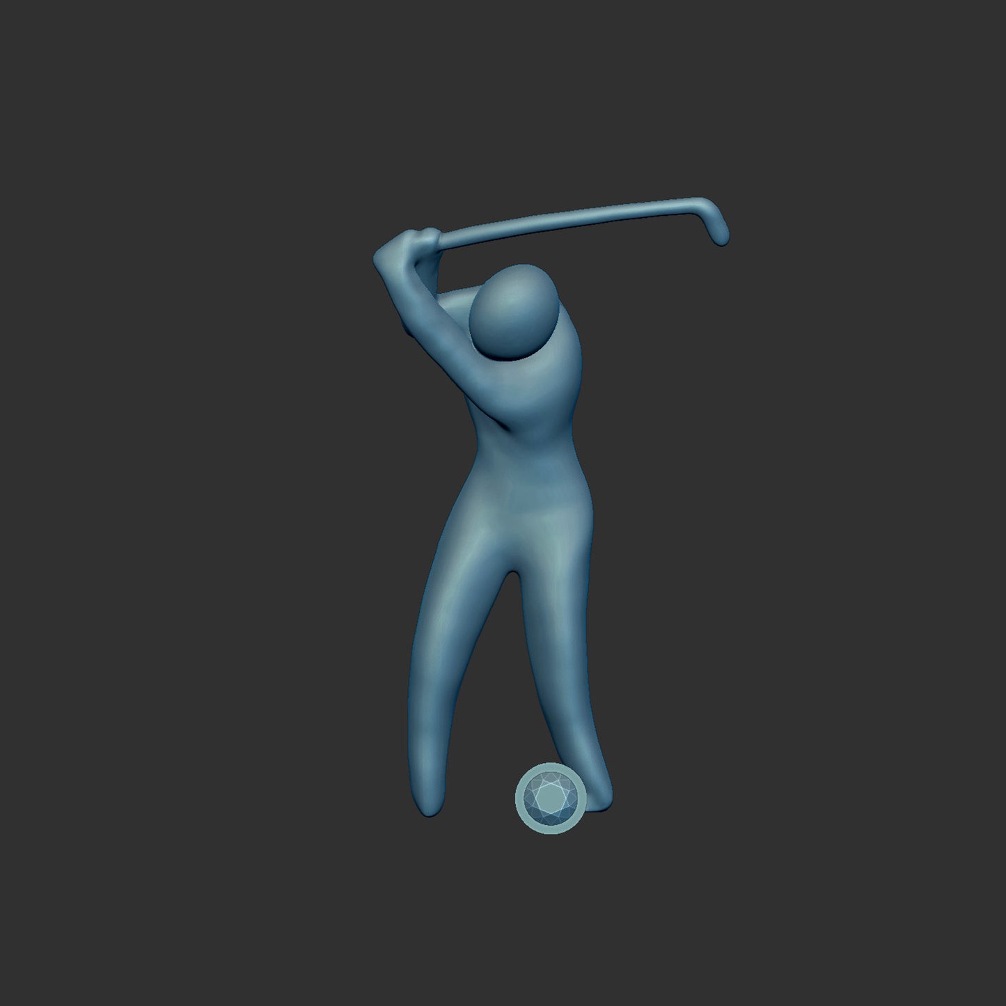 Abstract Golfer Pendant