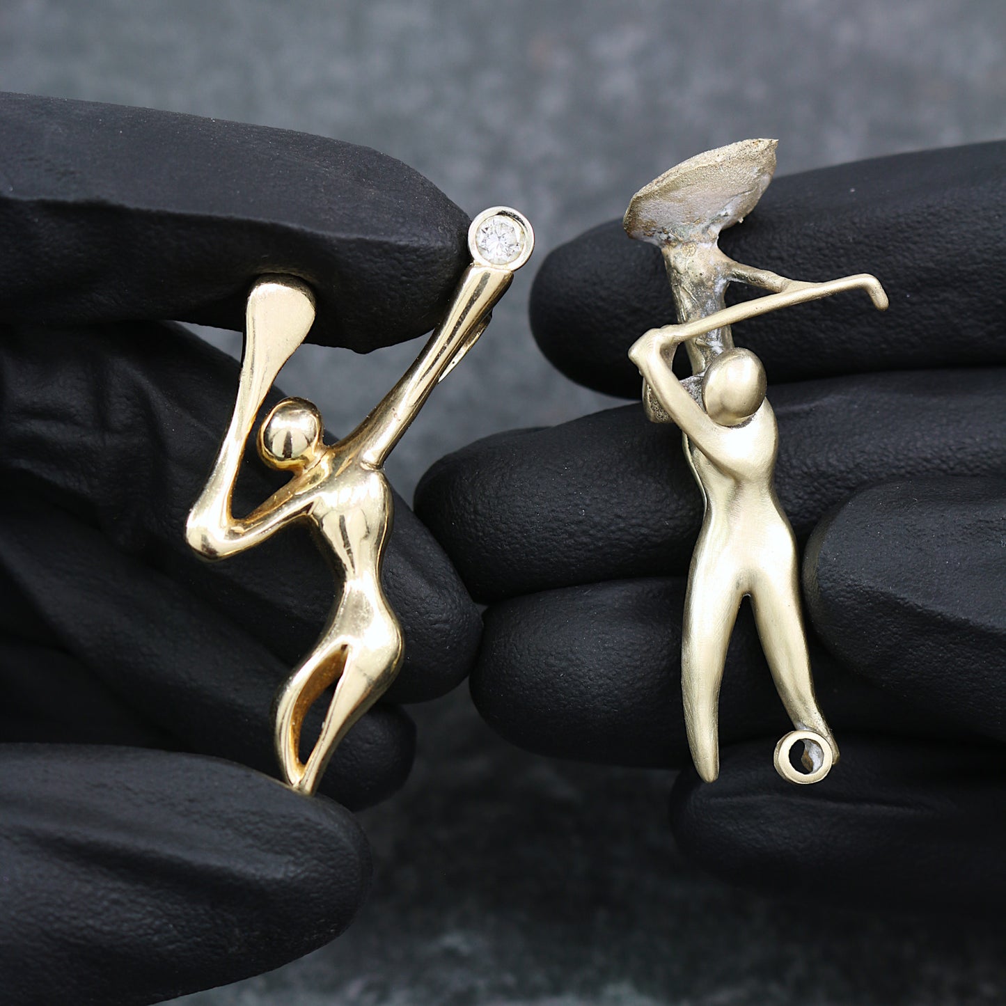 Abstract Golfer Pendant