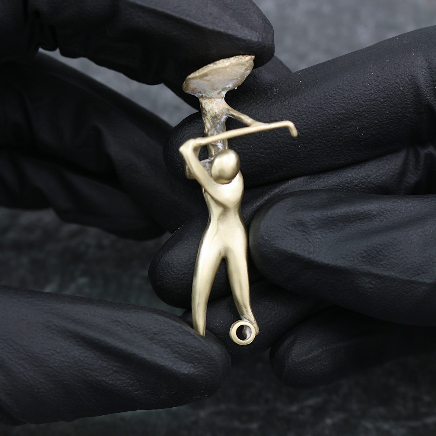 Abstract Golfer Pendant