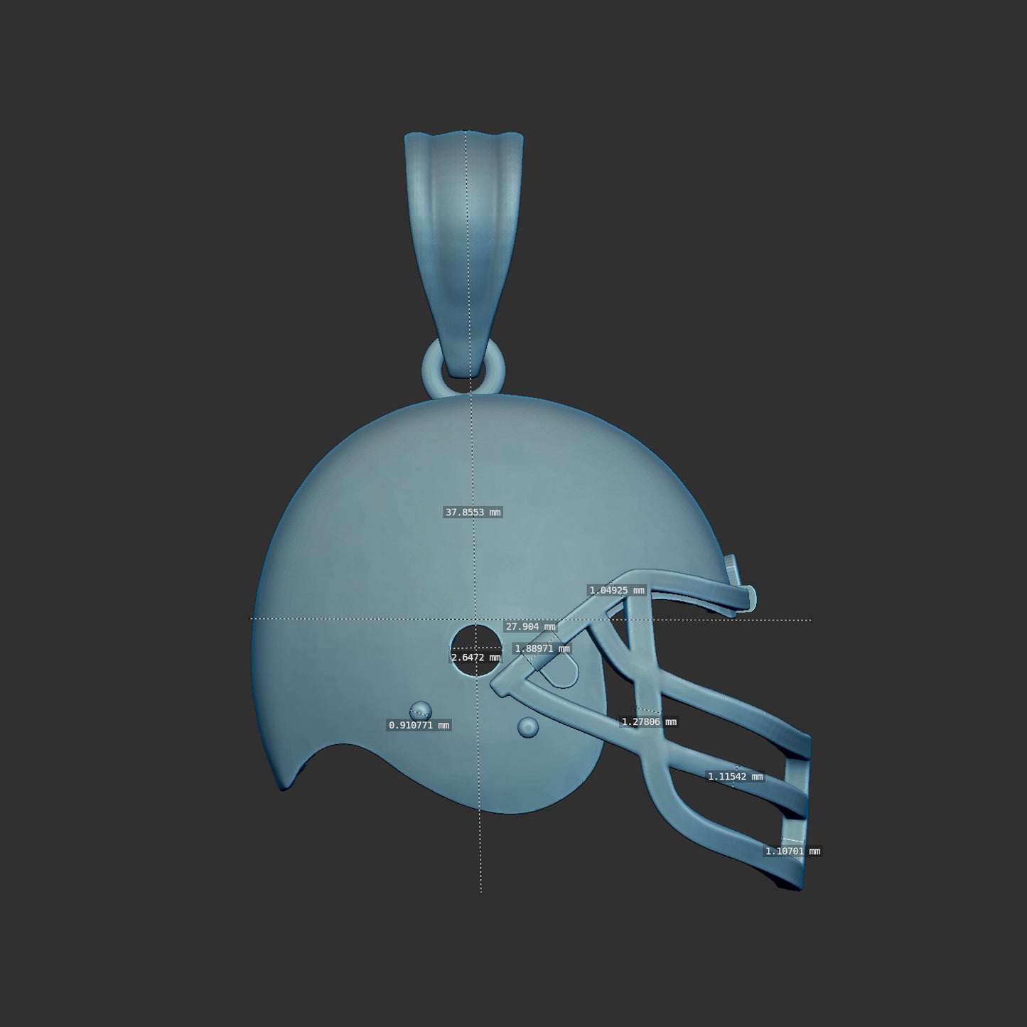 Textured American Football Helmet 3d Model