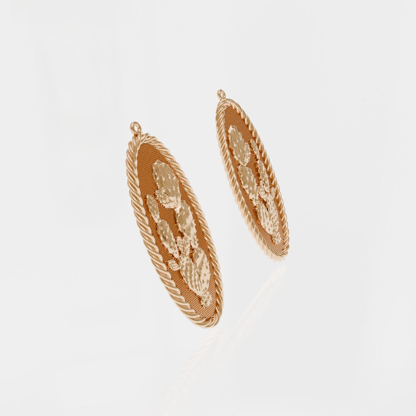 Textured Cactus Earrings Custom 3d Model
