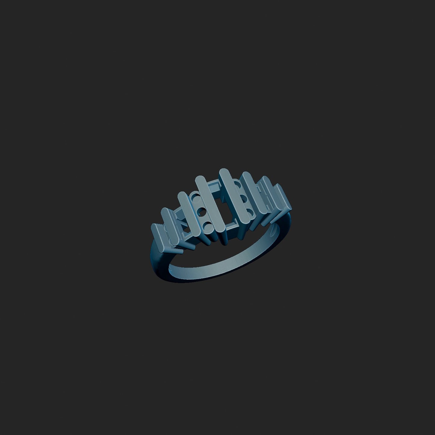 Custom Diamond and Sapphire Ring