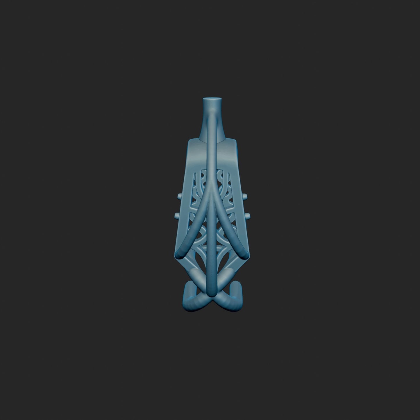 Round Diamond Slide Scroll Pendant 3d Model