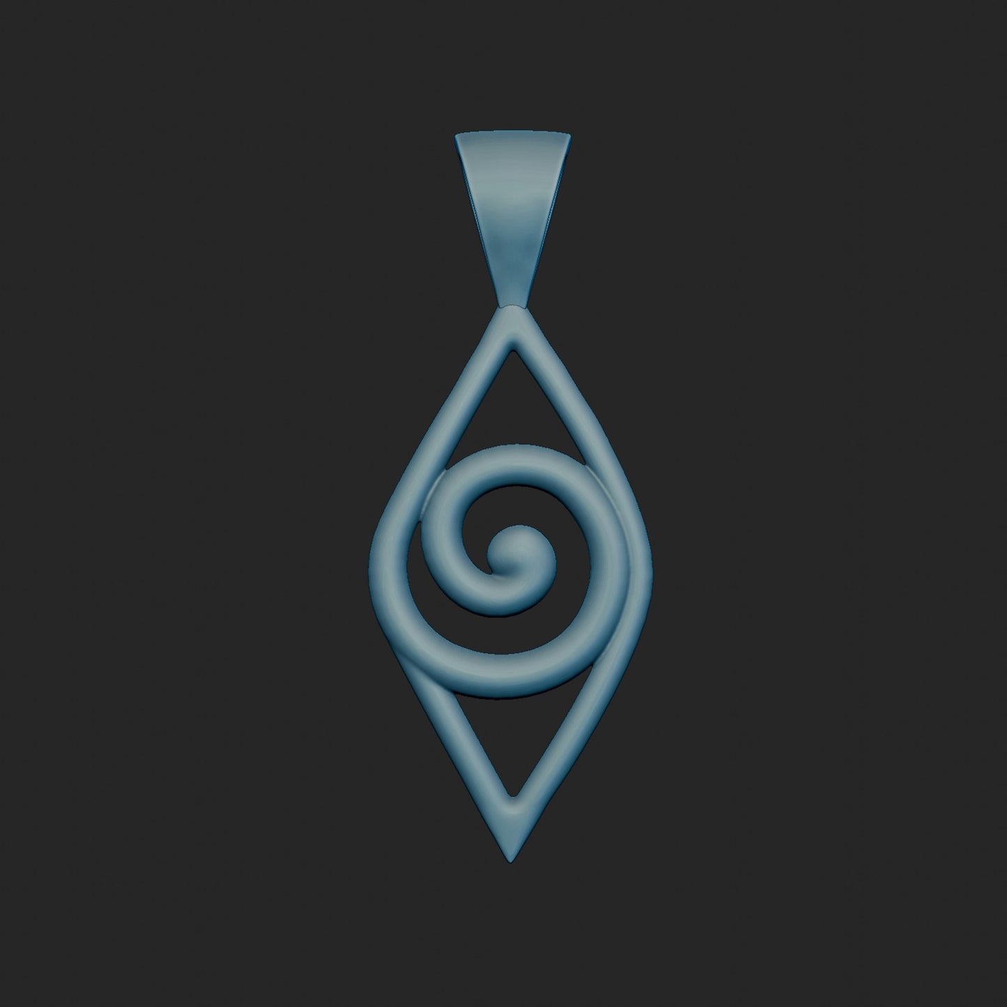 Diamond Swirl Pendant 3d Model