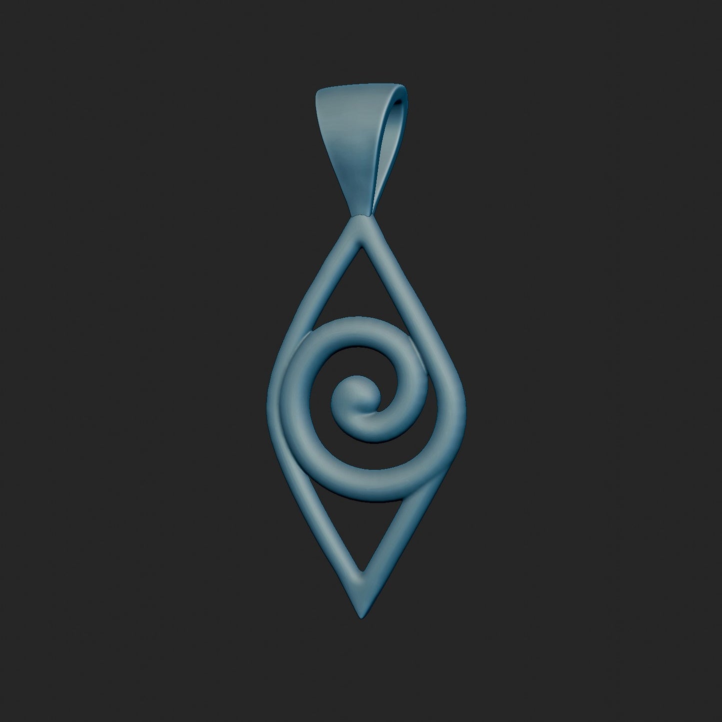 Diamond Swirl Pendant 3d Model