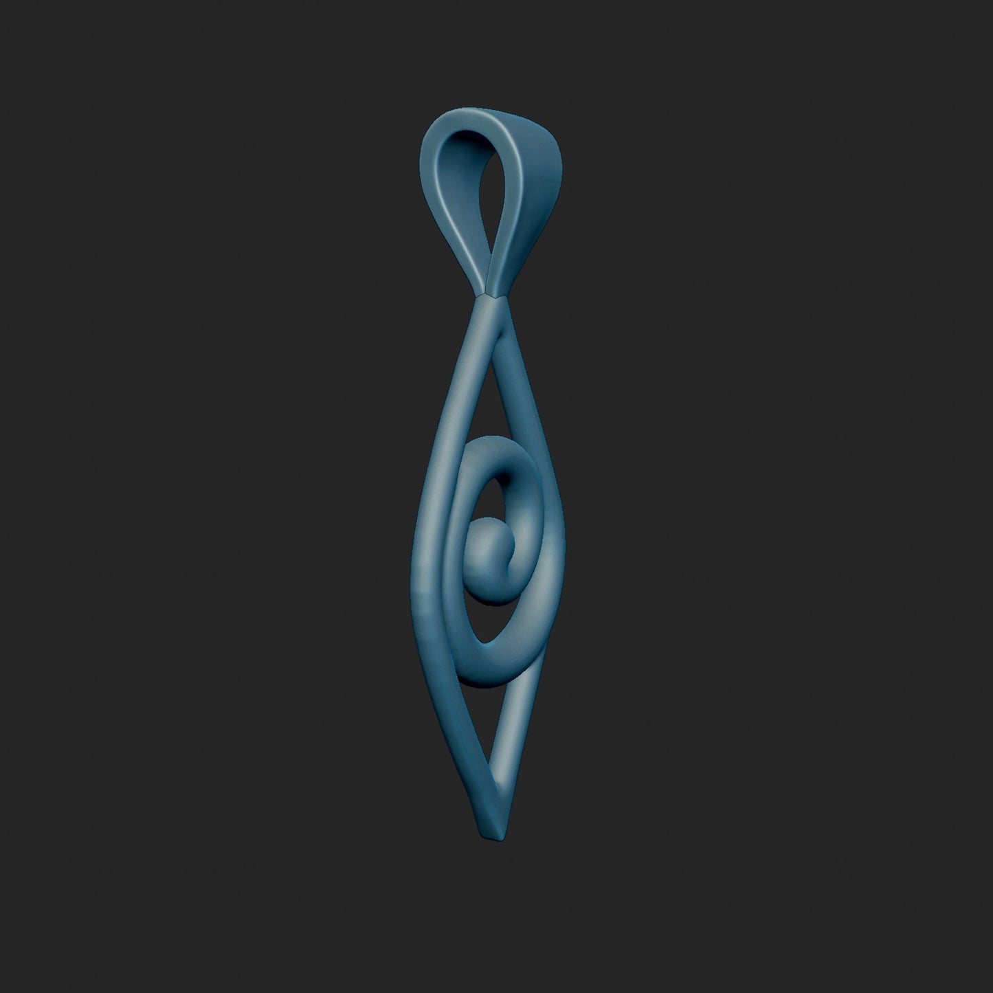 Diamond Swirl Pendant 3d Model