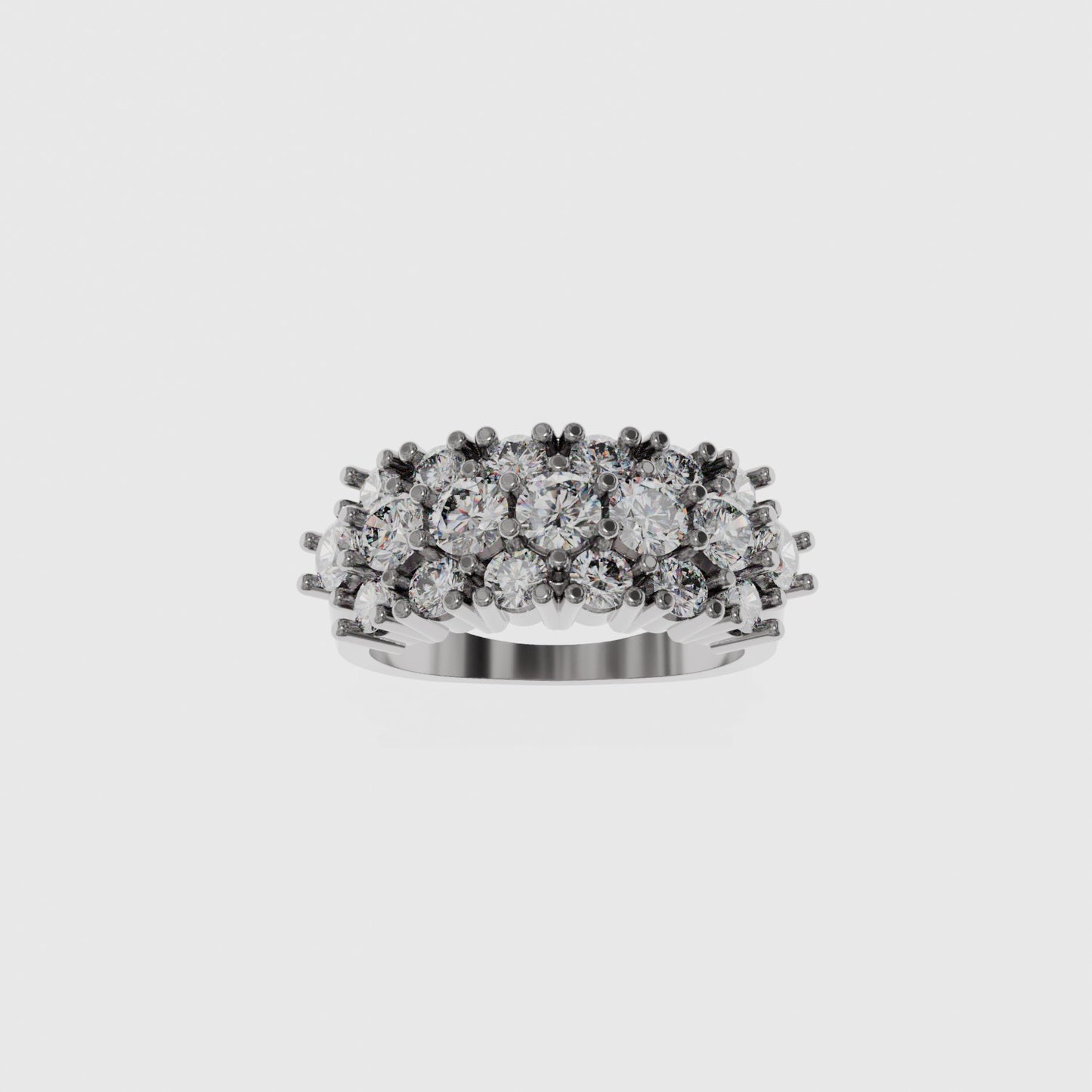 14k White Gold Diamond Anniversary Band Casting