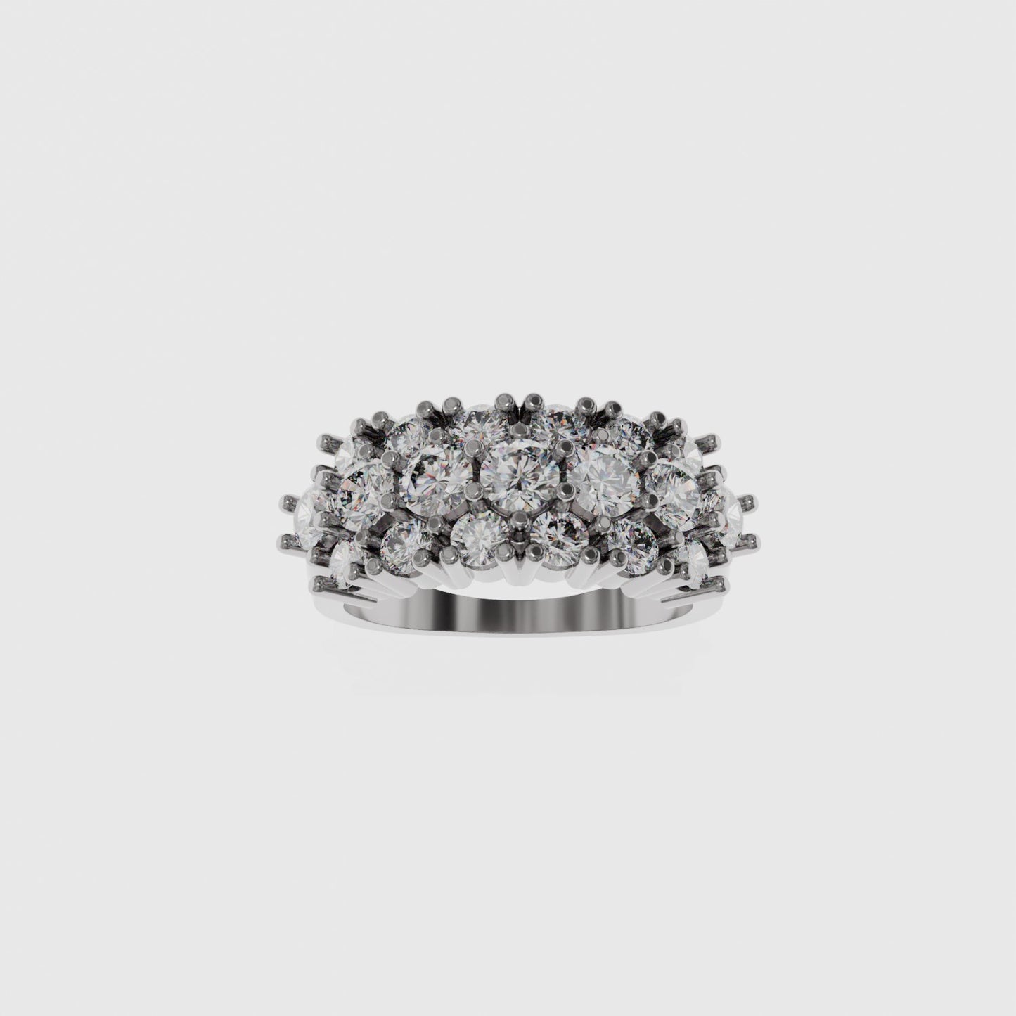 14k White Gold Diamond Anniversary Band Casting