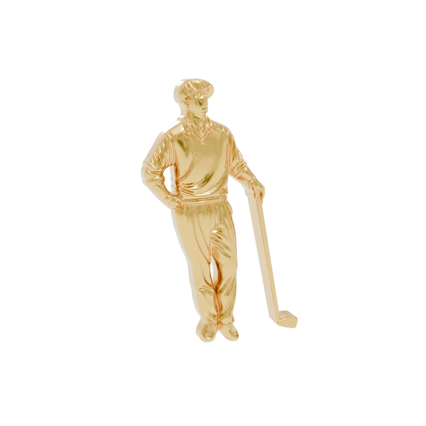 Stylized Golfer Relief 3d Model