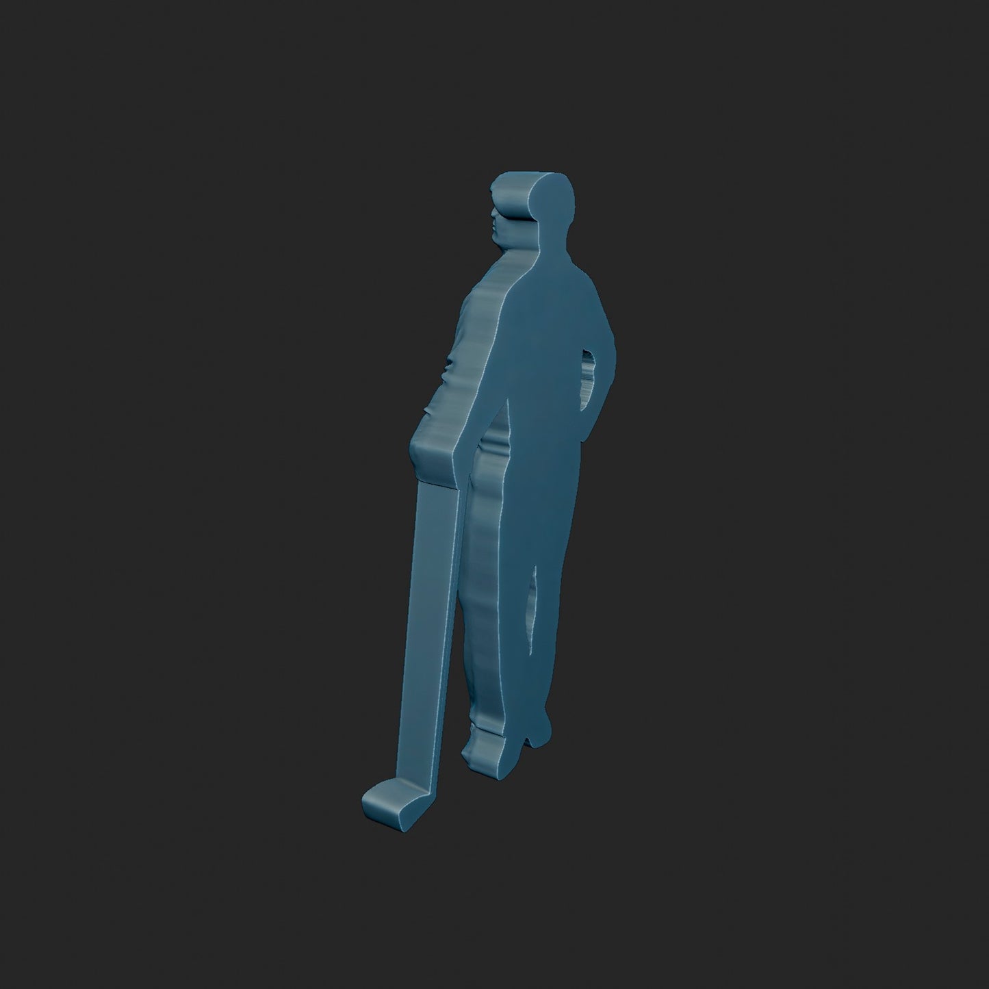 Stylized Golfer Relief 3d Model