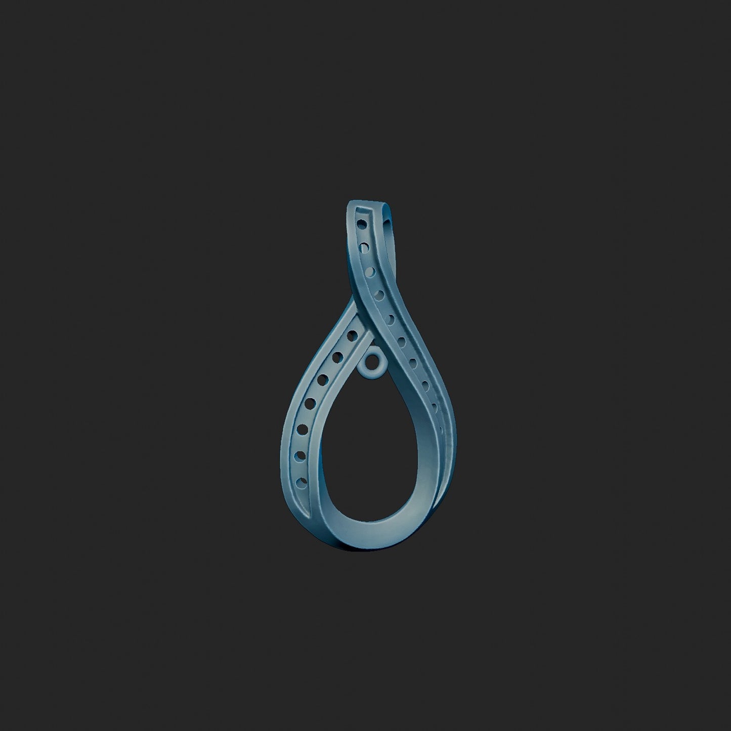 14k Yellow Gold Twist or Infinity Style Slide Pendant Casting