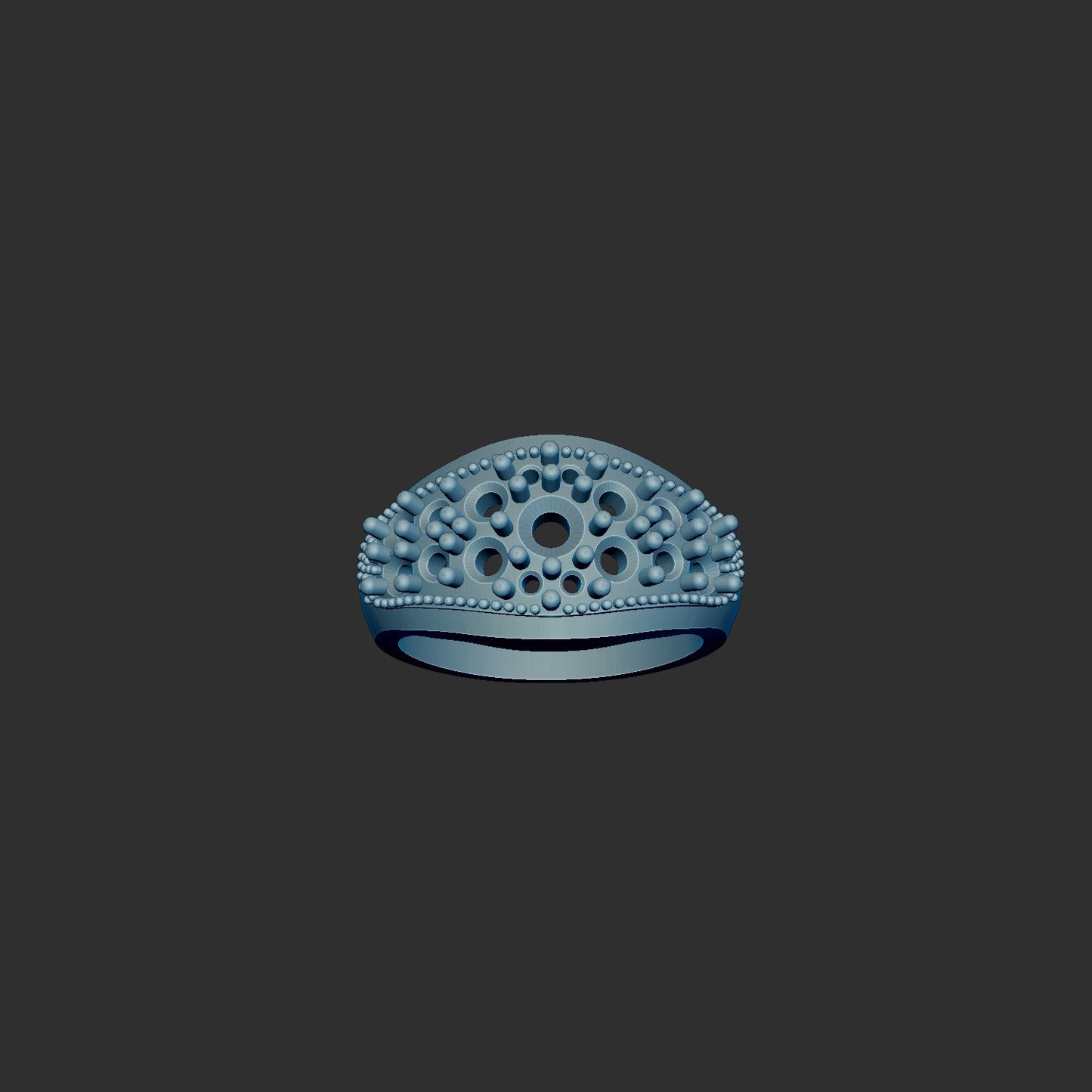 Custom Made Two Tone Pave Style Man's Ring