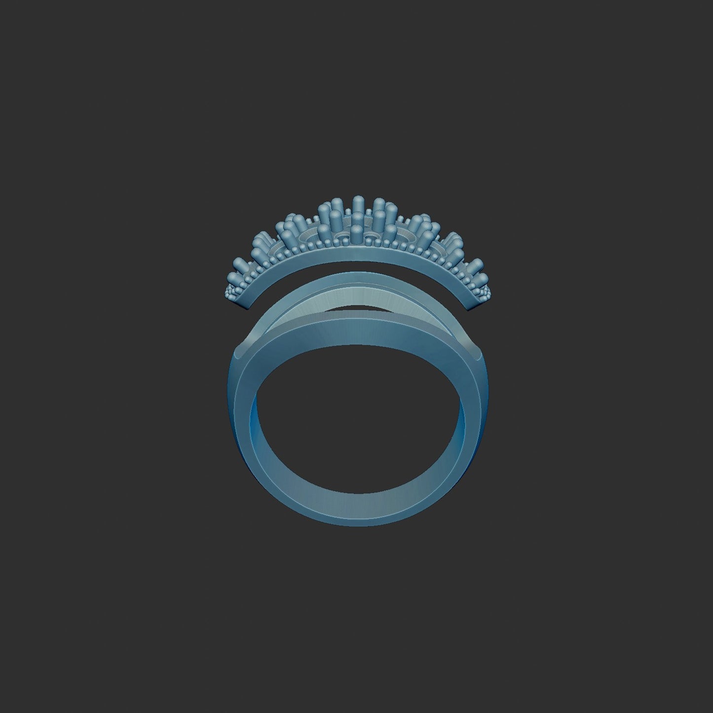 Custom Made Two Tone Pave Style Man's Ring