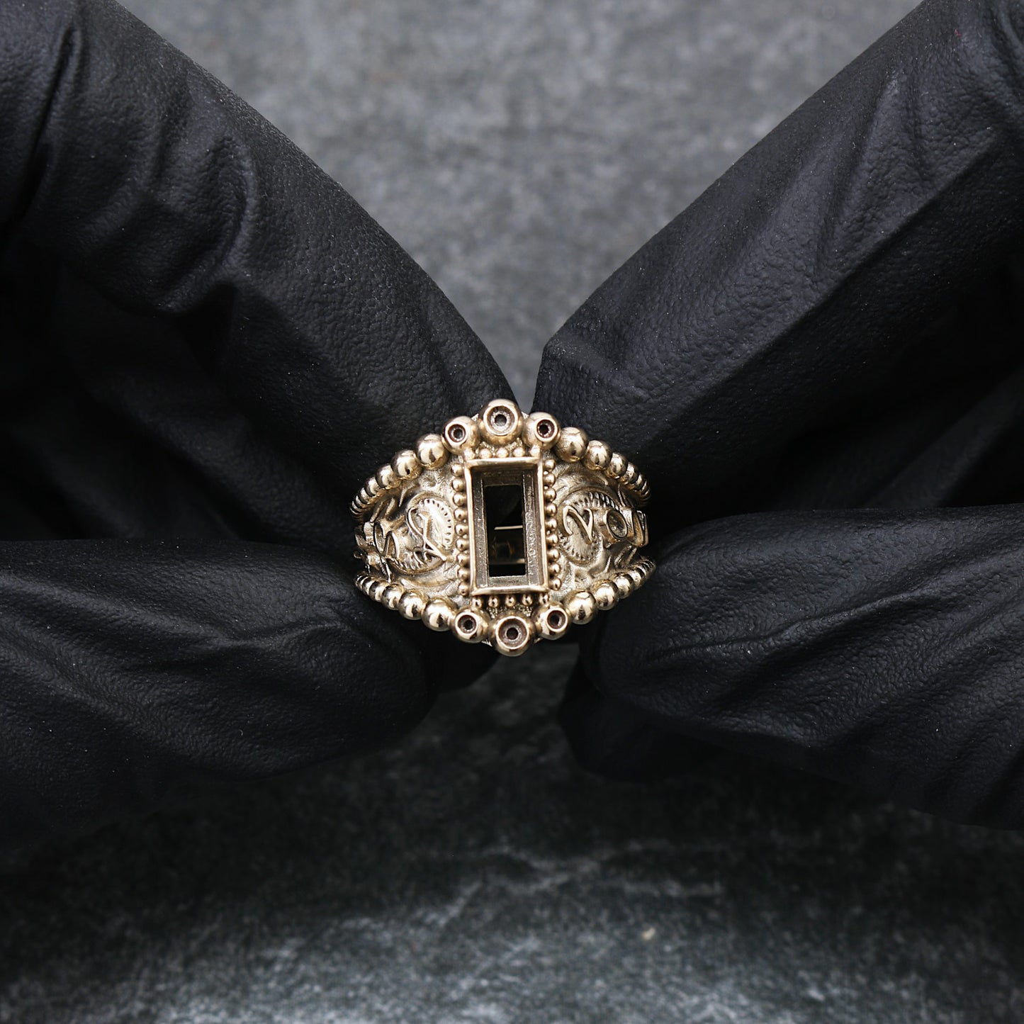 Unique Custom Beaded Class Ring