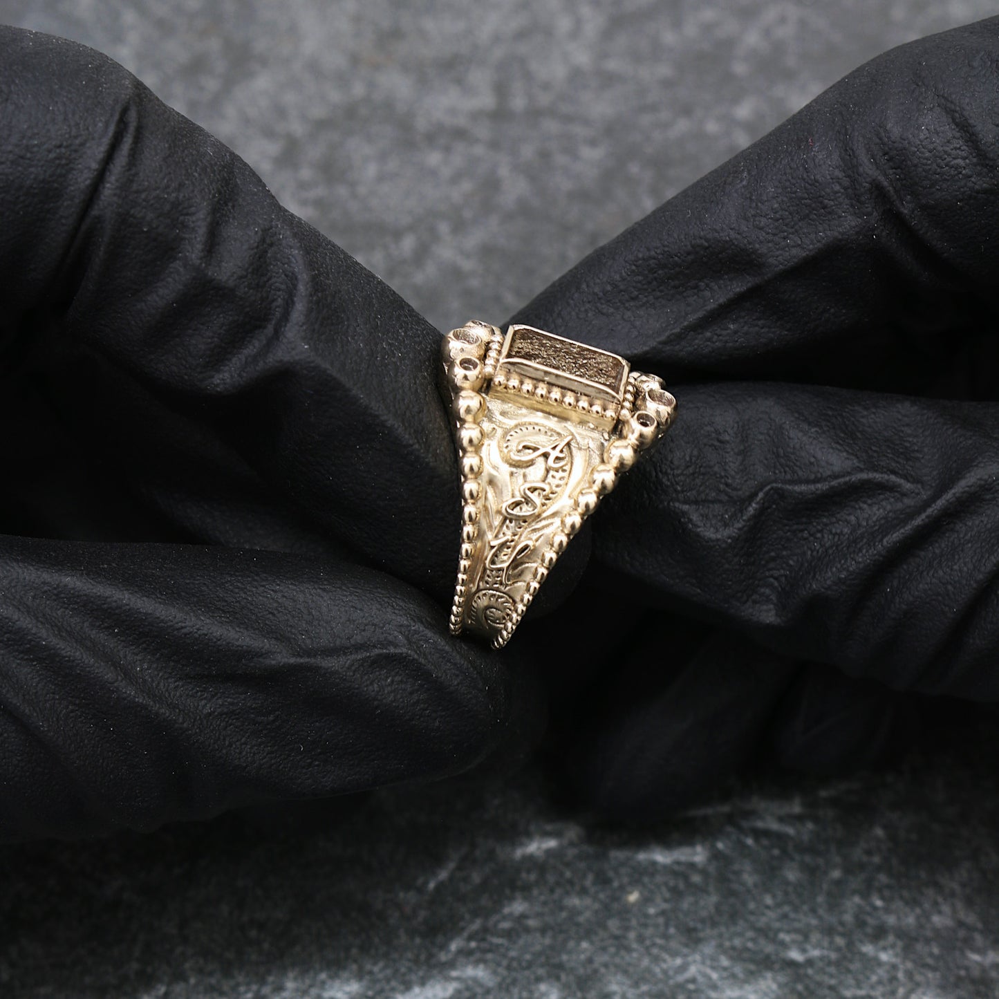 Unique Custom Beaded Class Ring