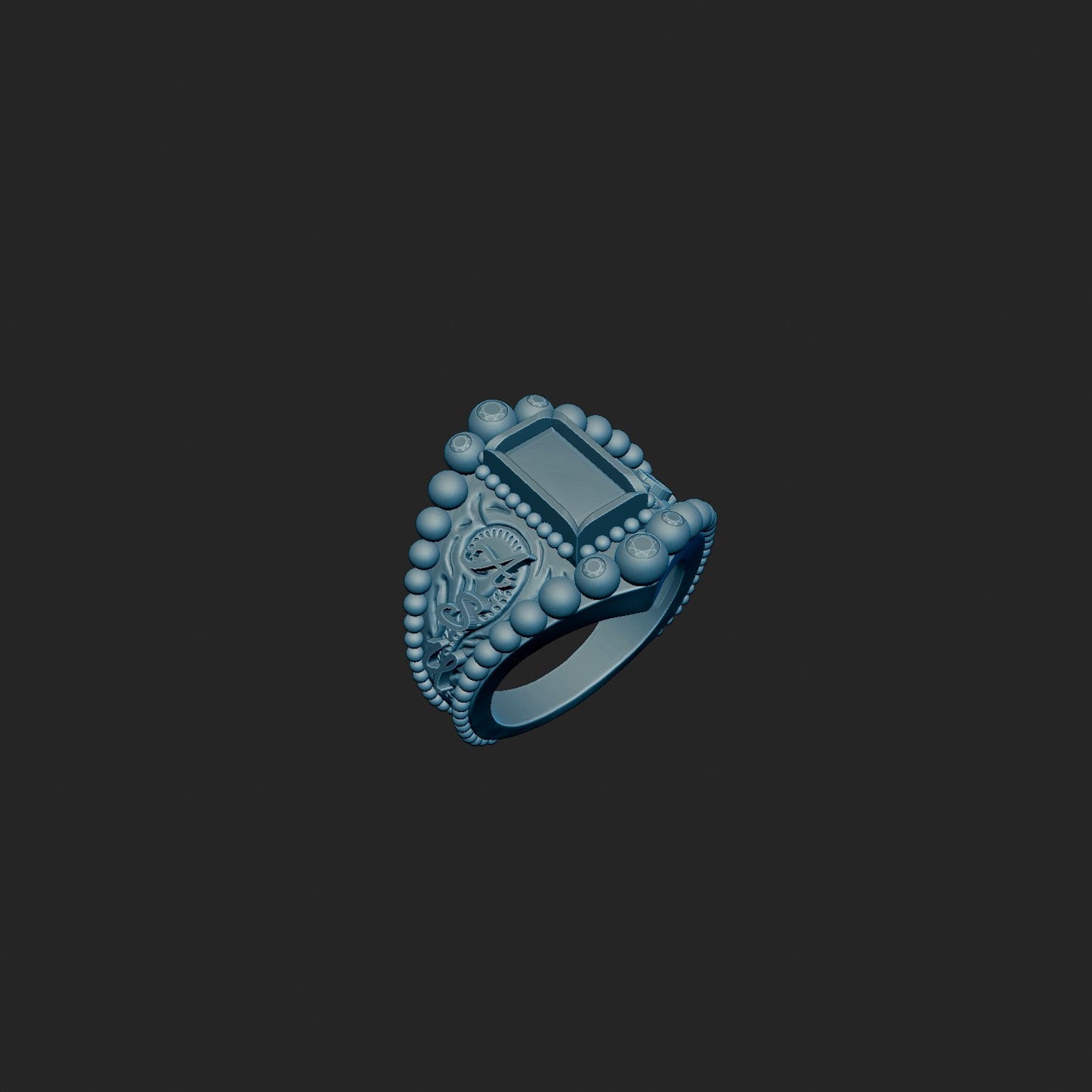 Unique Custom Beaded Class Ring