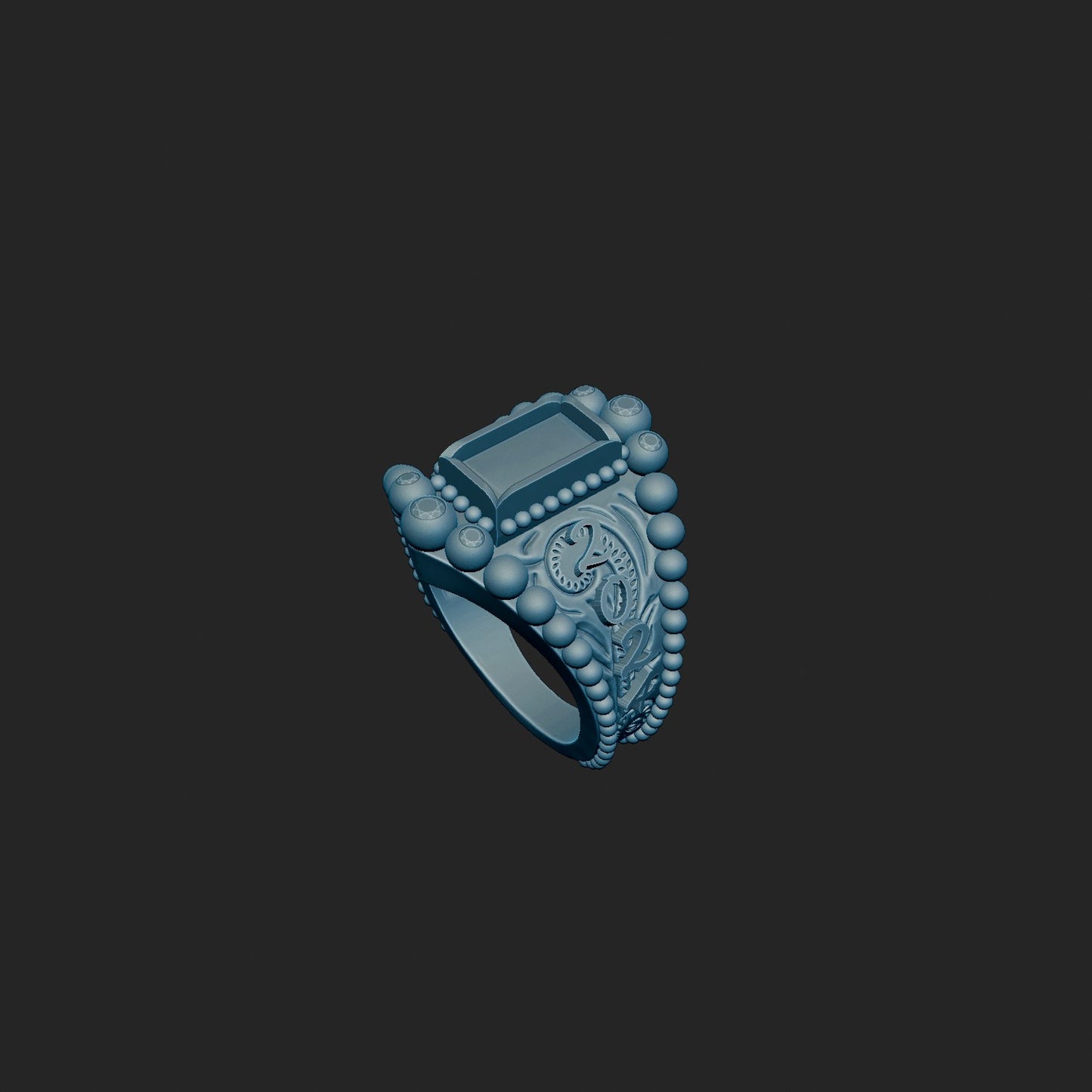 Unique Custom Beaded Class Ring