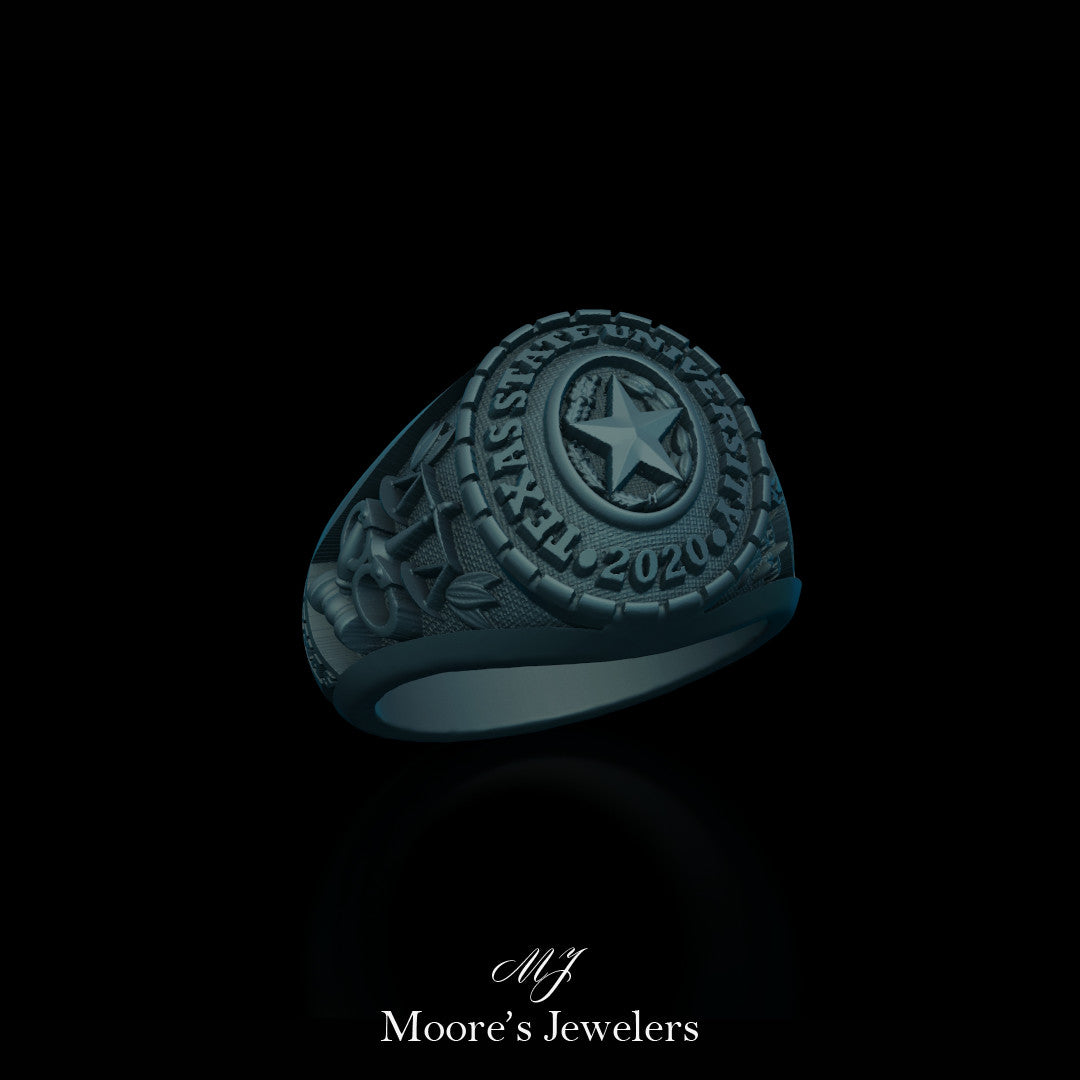 10k Yellow Gold Texas State University Class Ring