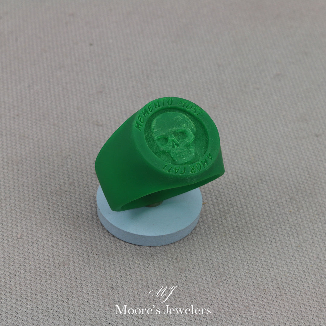 3d Printed Skull Signet Ring