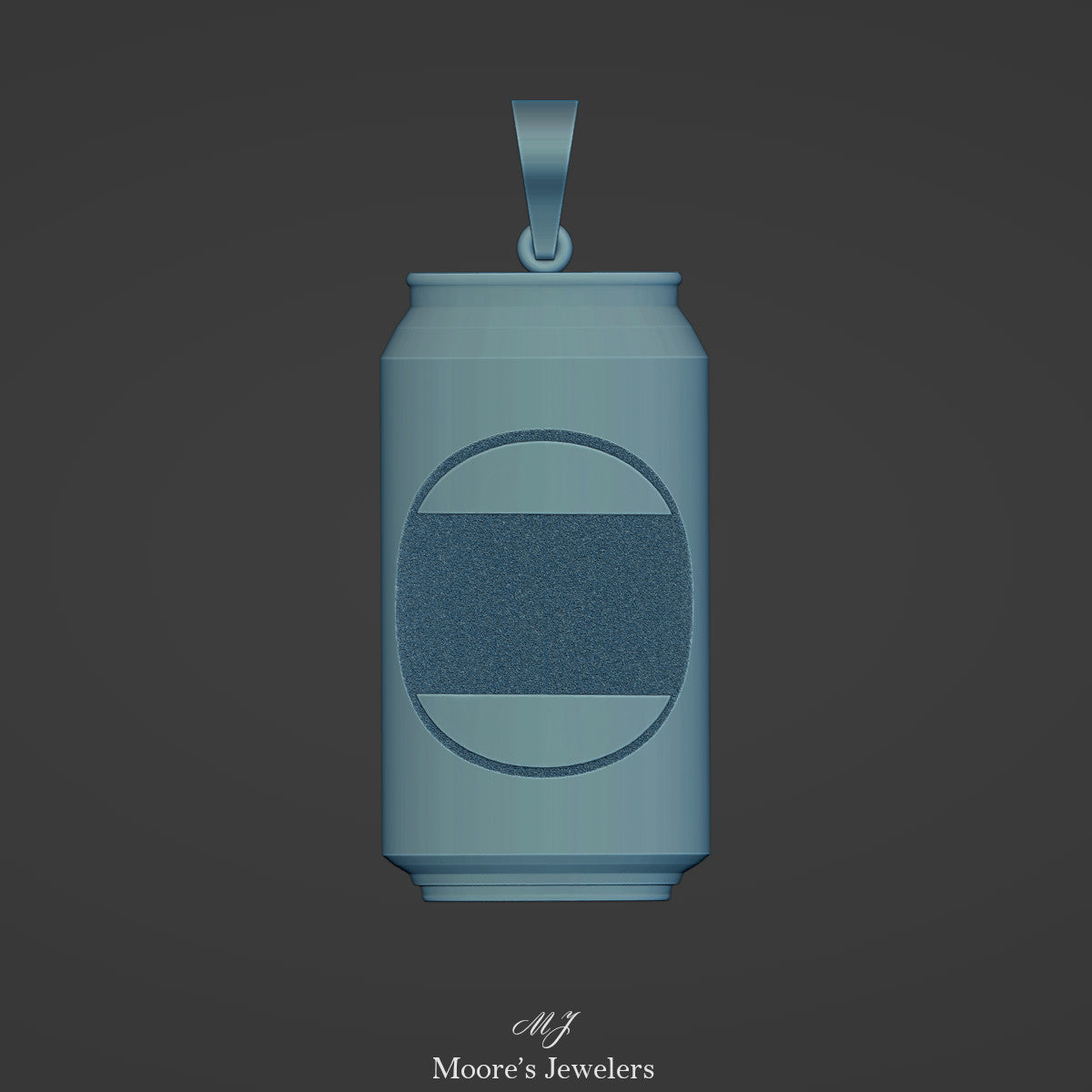 Textured Beer or Soda Can Pendant 3d Model