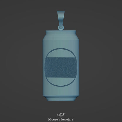 Textured Beer or Soda Can Pendant 3d Model