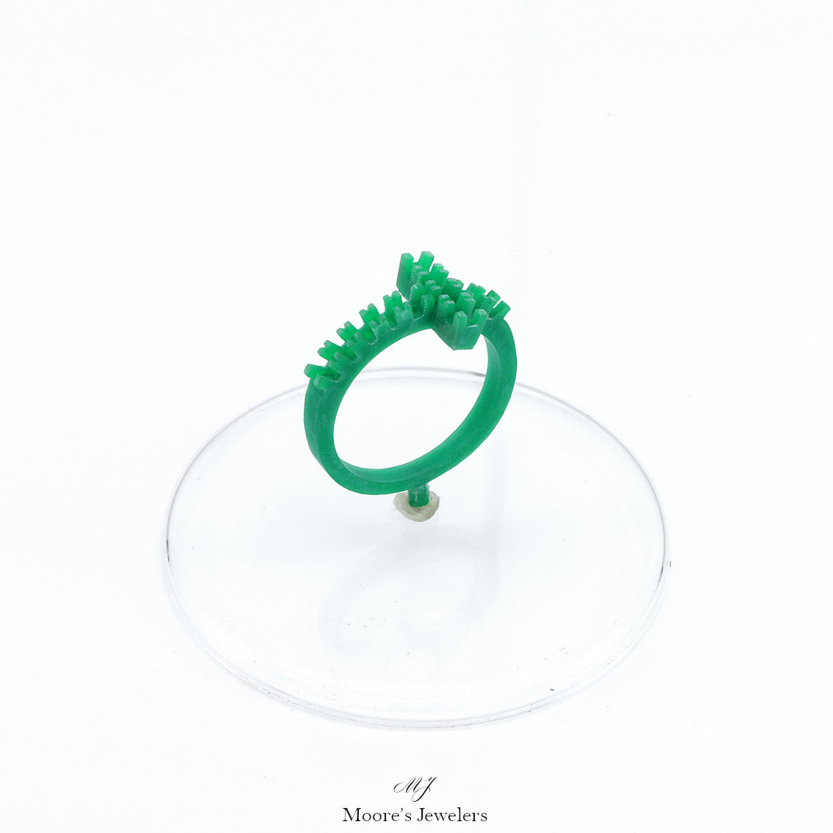 4 Prong Set Diamond Cross Pinkie Ring 3d Print