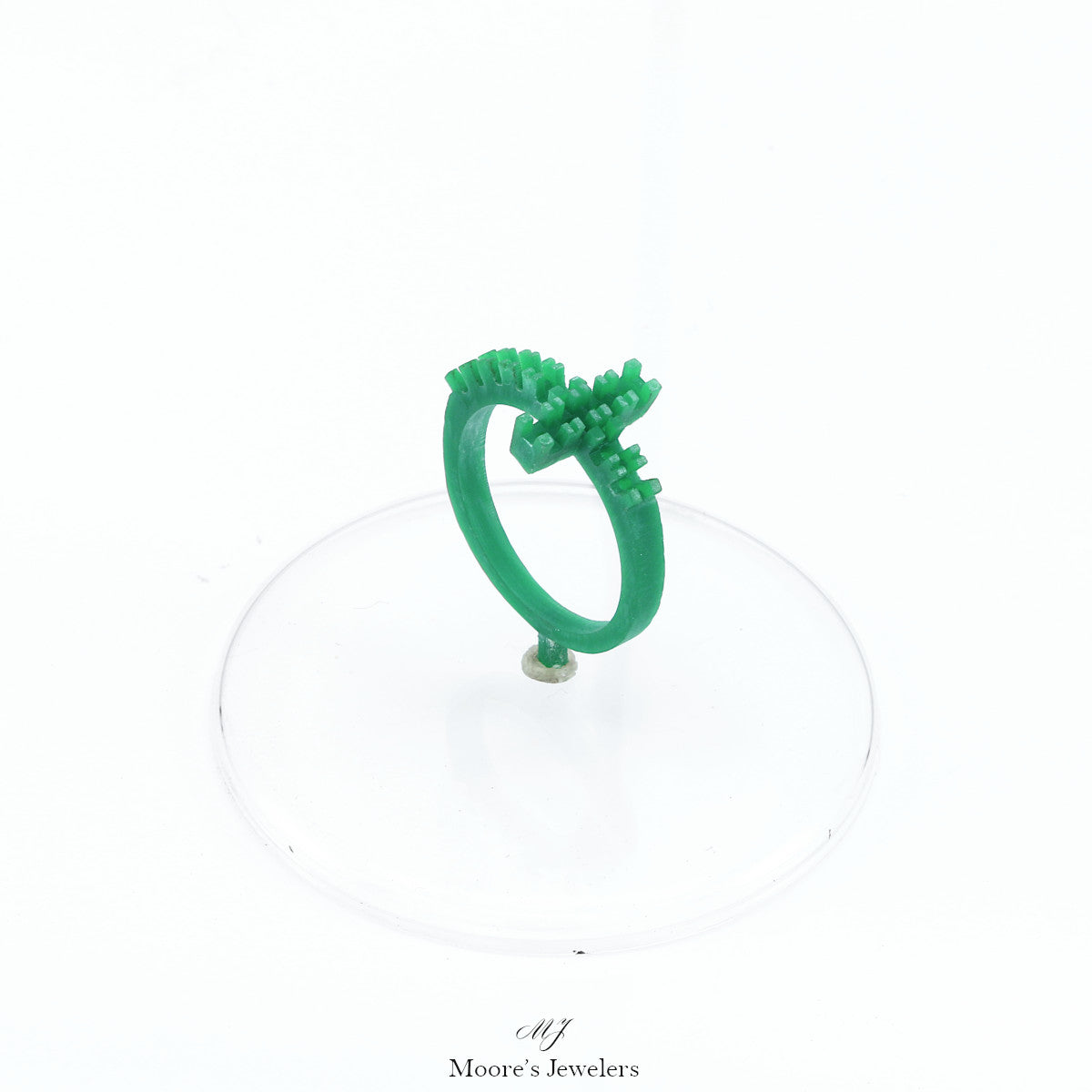 4 Prong Set Diamond Cross Pinkie Ring 3d Print
