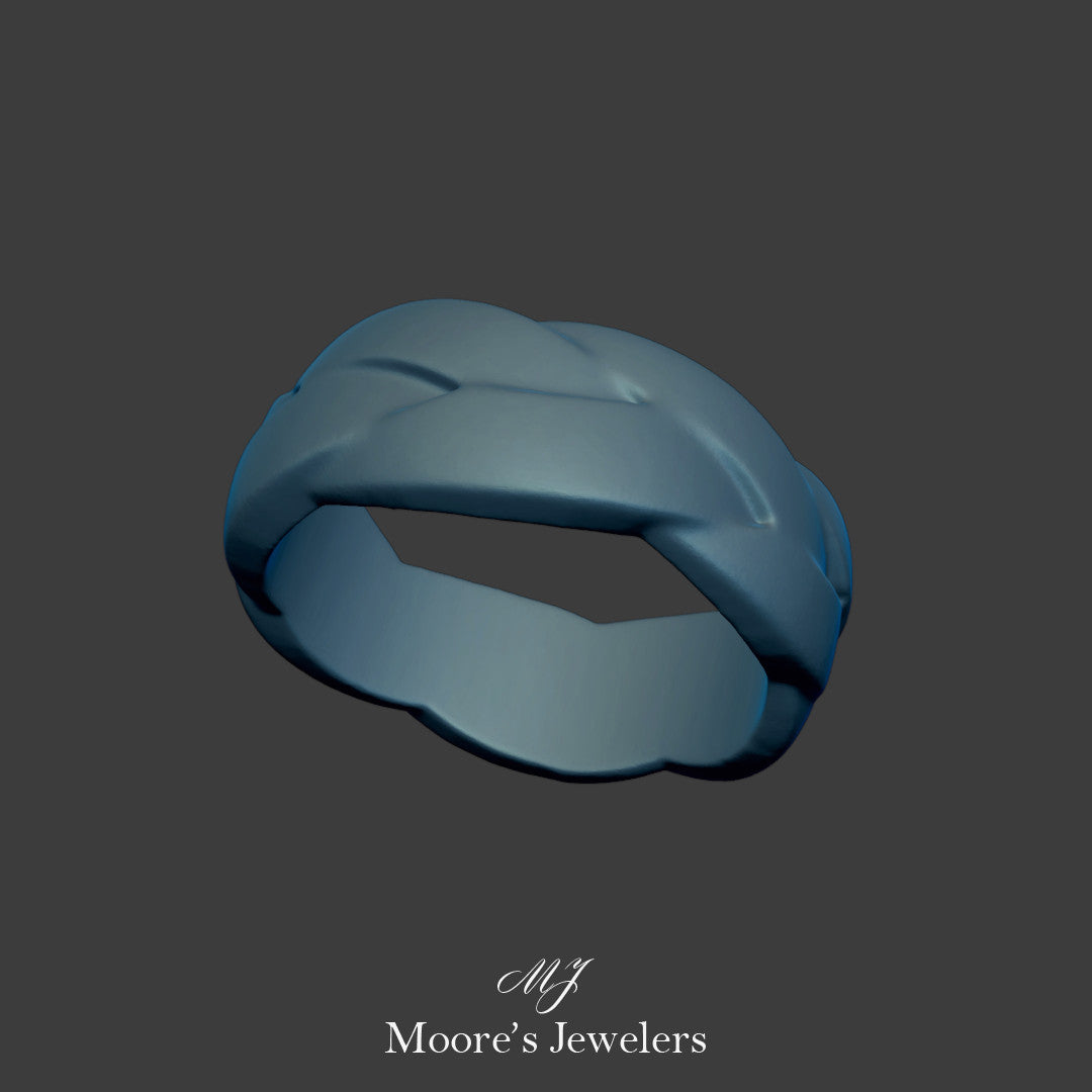 7mm Weave Ring 3d Model