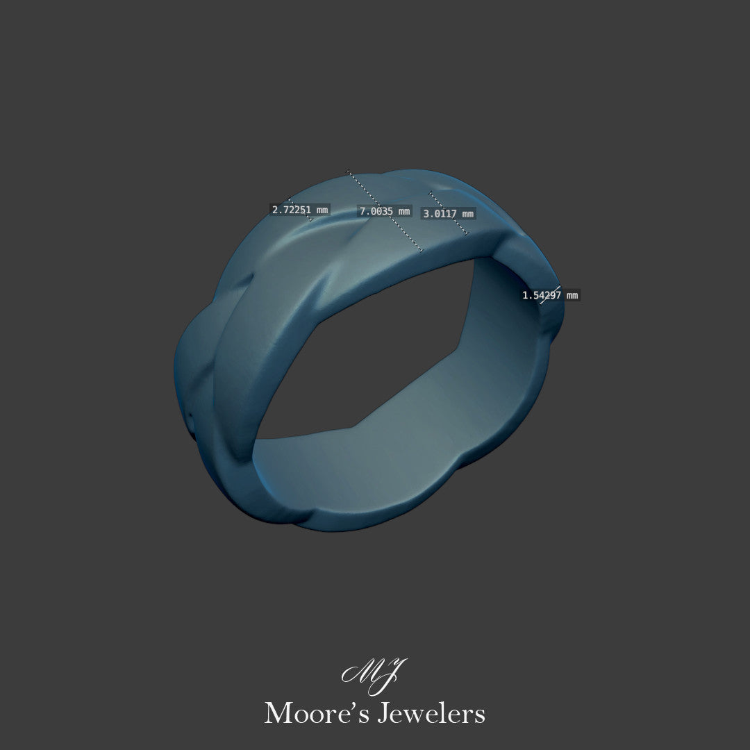 7mm Weave Ring 3d Model
