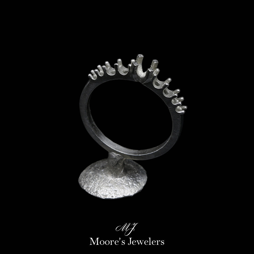 White Gold 9 Diamond Fashion Ring