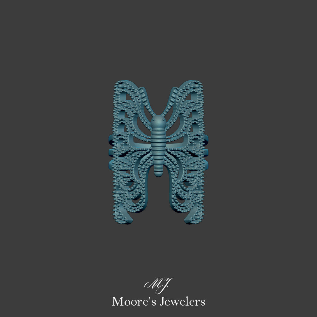 Butterfly Ring 3d Model