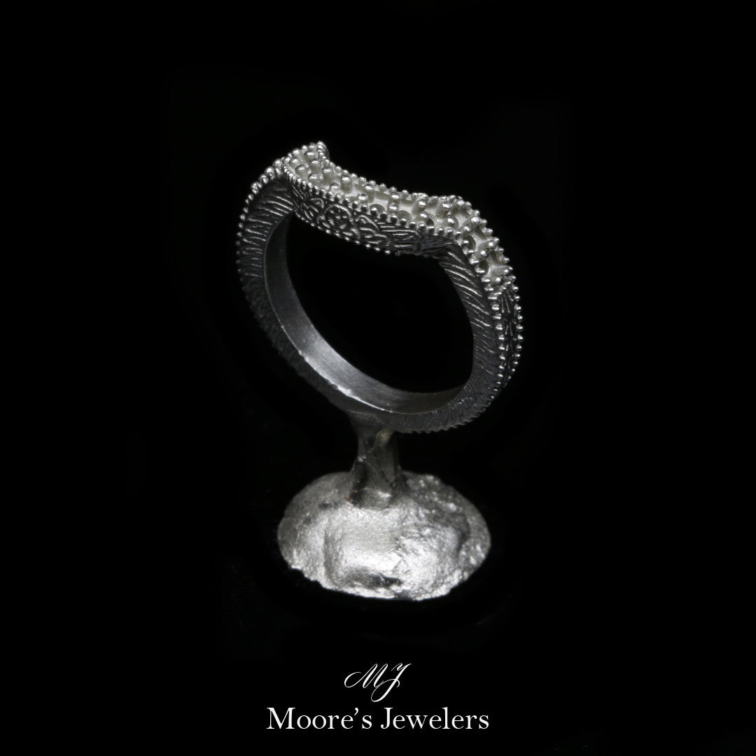 14k White Gold Matching Shadow Band