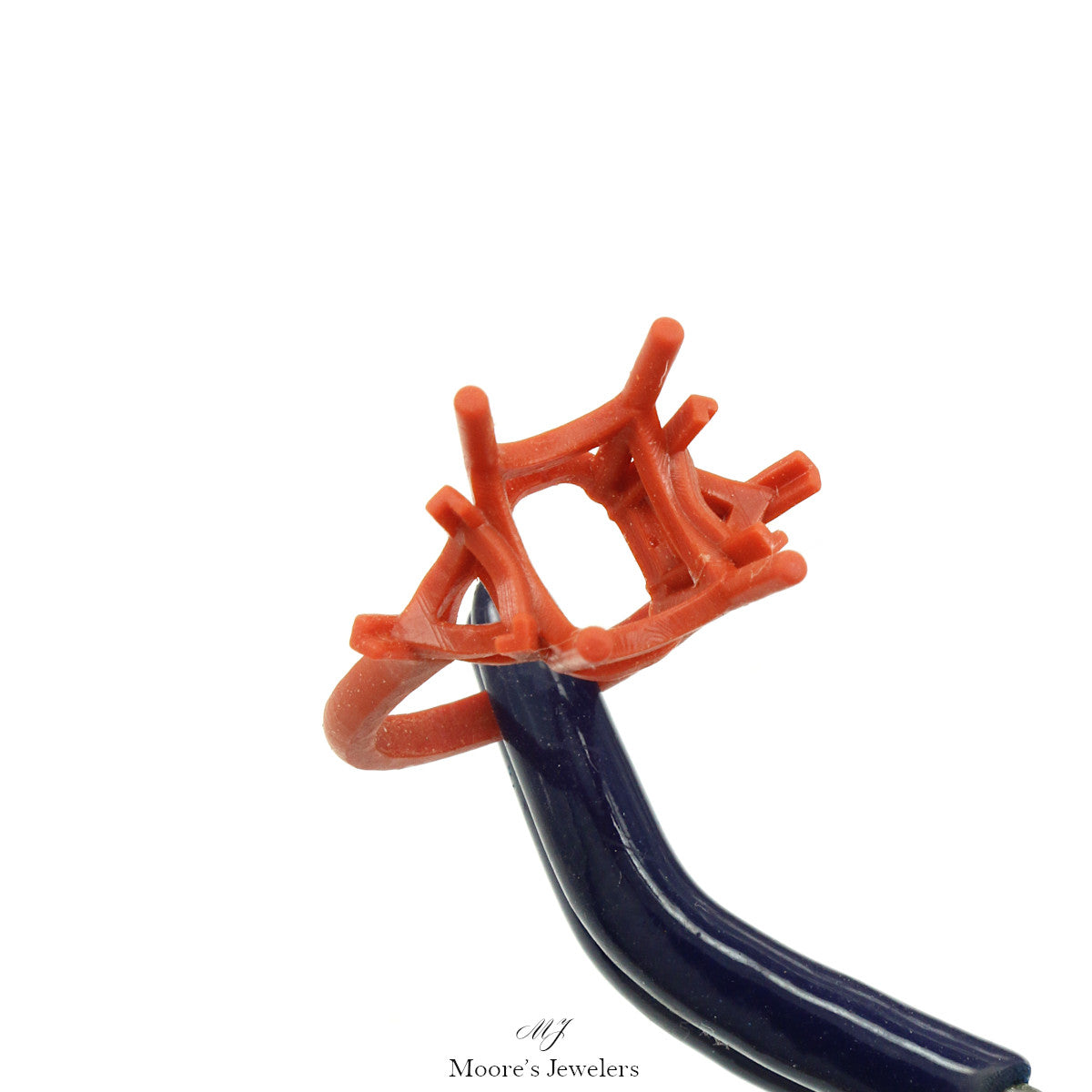 Emerald and Trillion Cut High Fashion Ring 3d Print