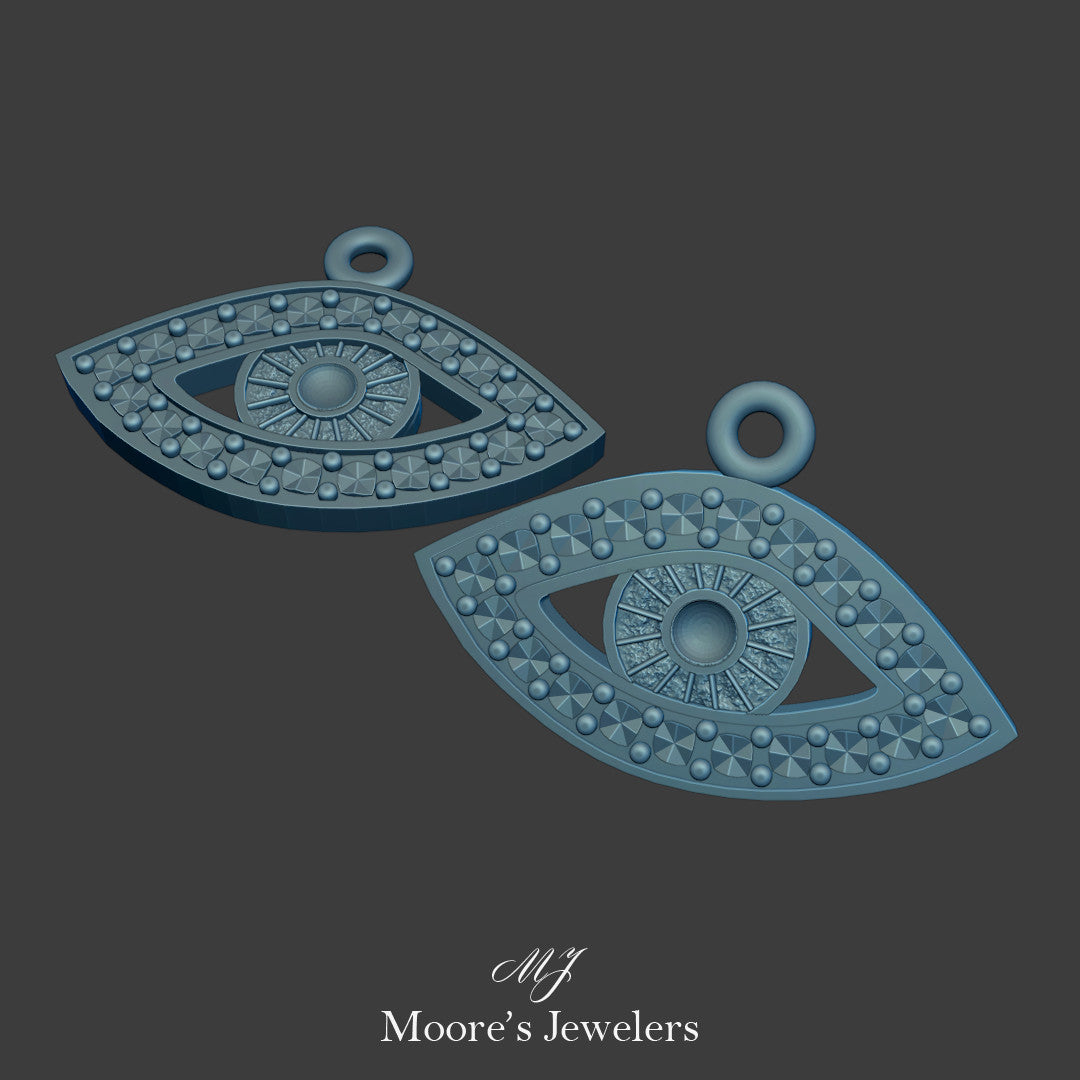 Abstract Eye Pendant 3d Model