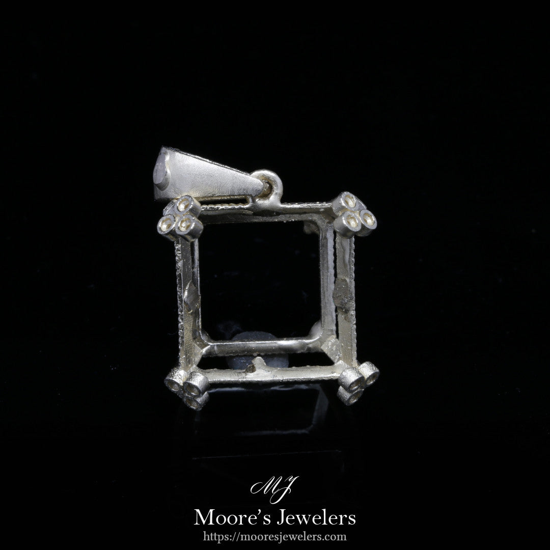 Custom Made Large Emerald Cut Peridot Pendant