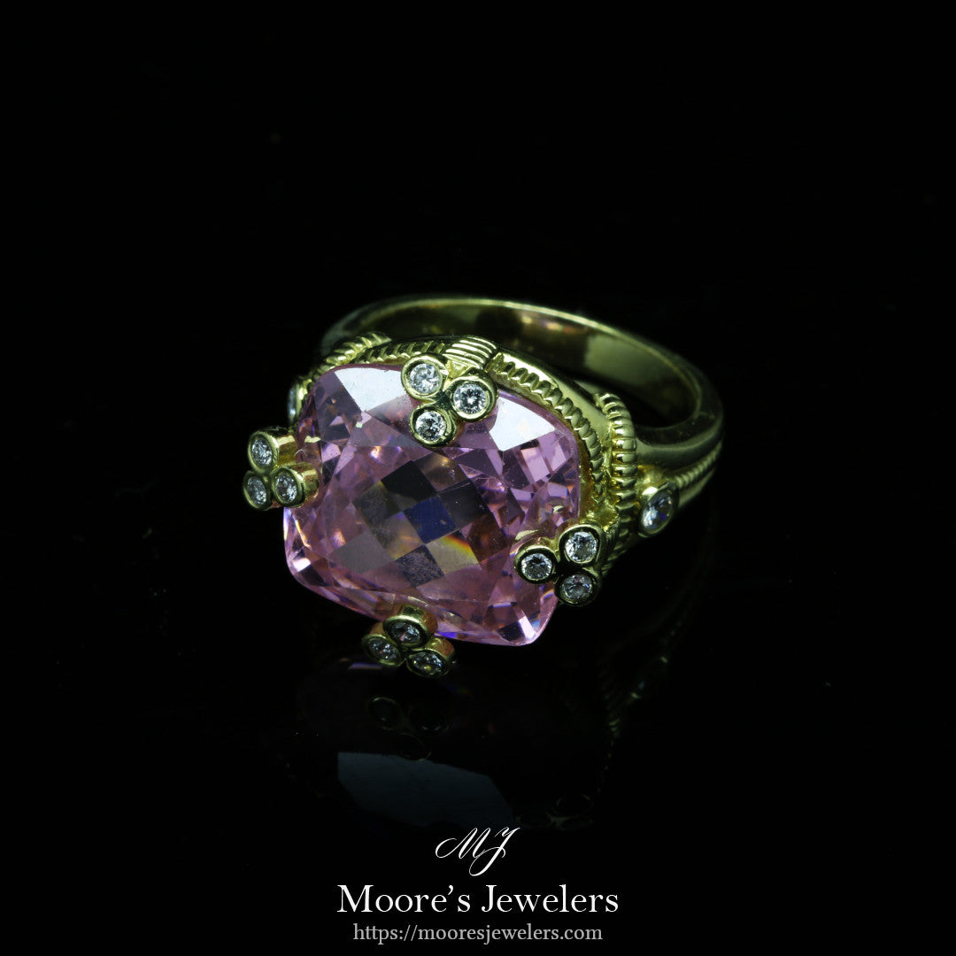 Custom Made Large Emerald Cut Peridot Pendant