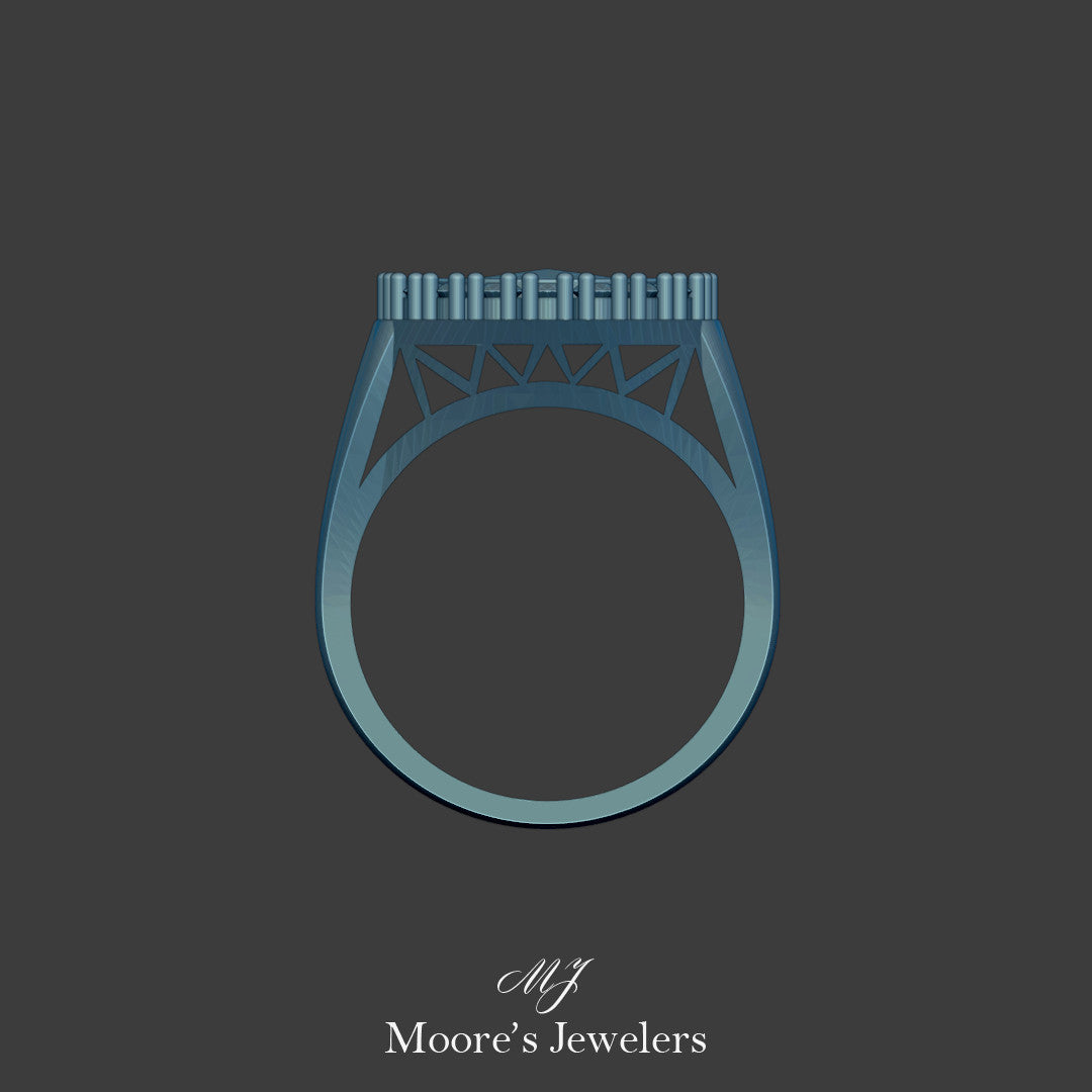 Star Diamond Signet Ring 3d Model